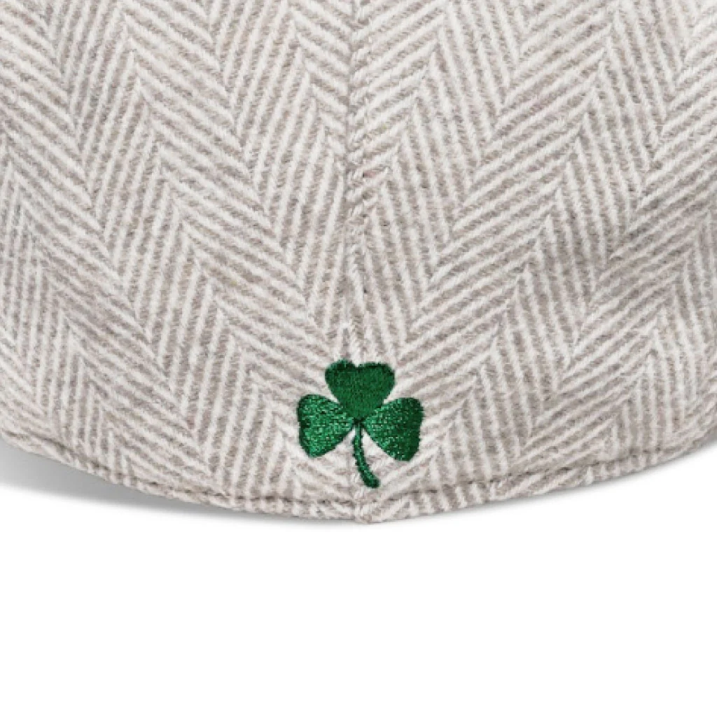 The Irish Boston Scally Cap - White Herringbone - Image 5