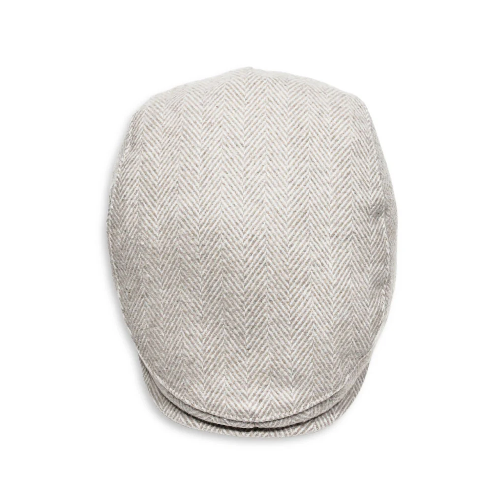 The Irish Boston Scally Cap - White Herringbone - Image 8