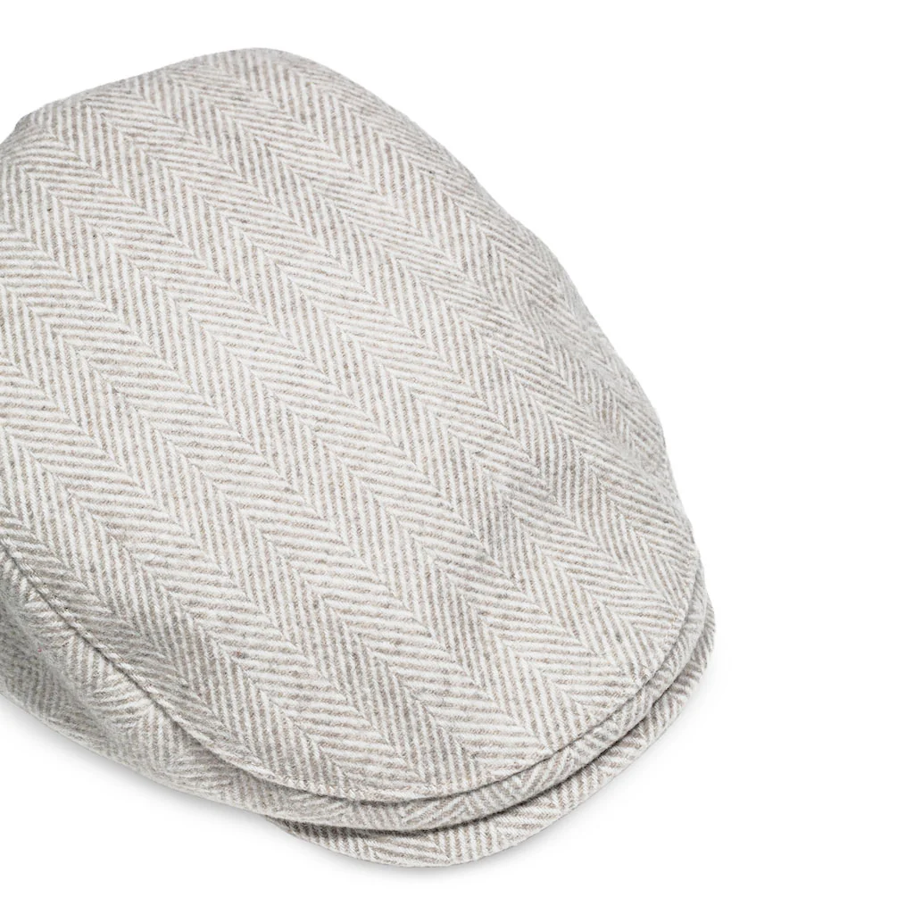 The Irish Boston Scally Cap - White Herringbone - Image 9