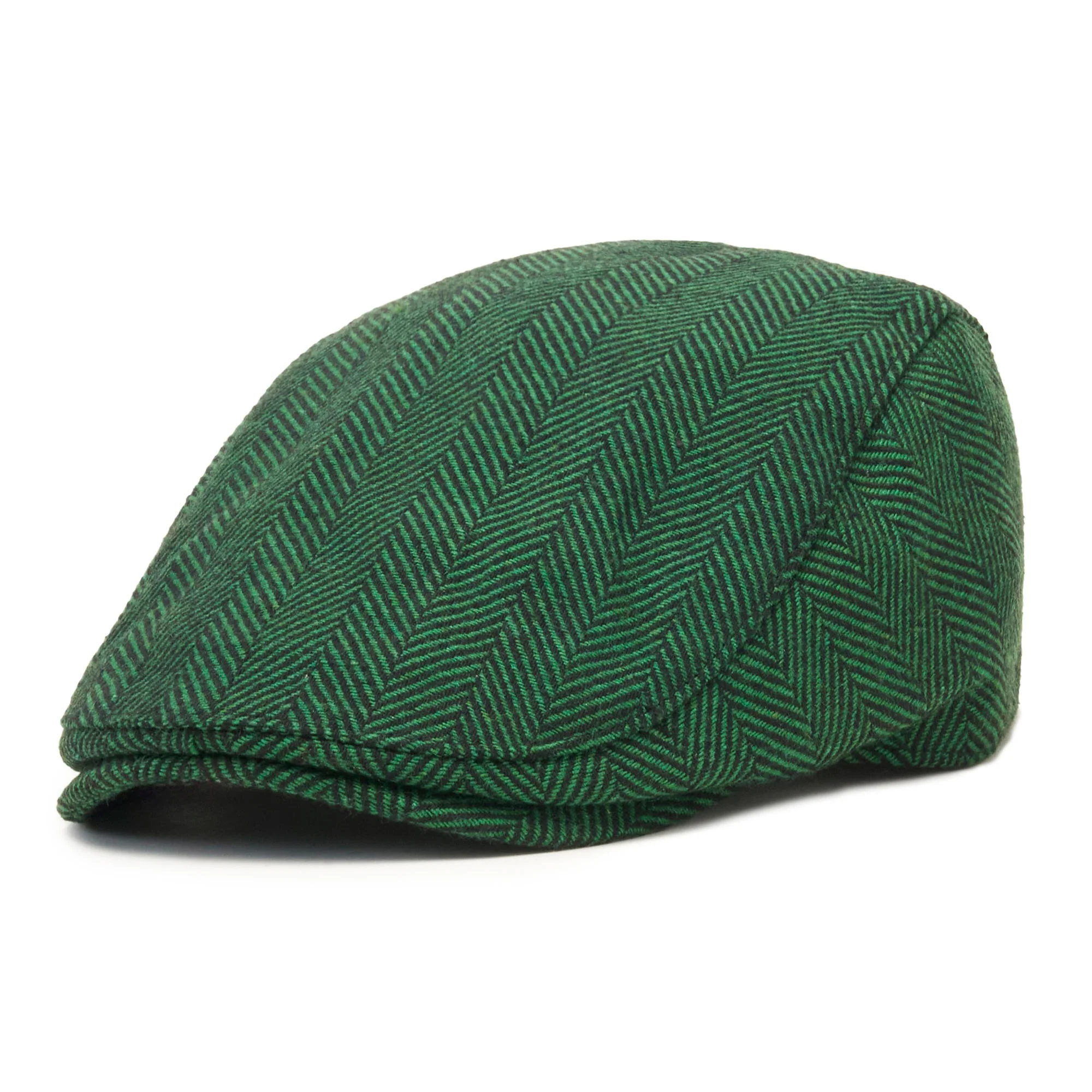 The Irish Boston Scally Cap - Green Herringbone - Image 3