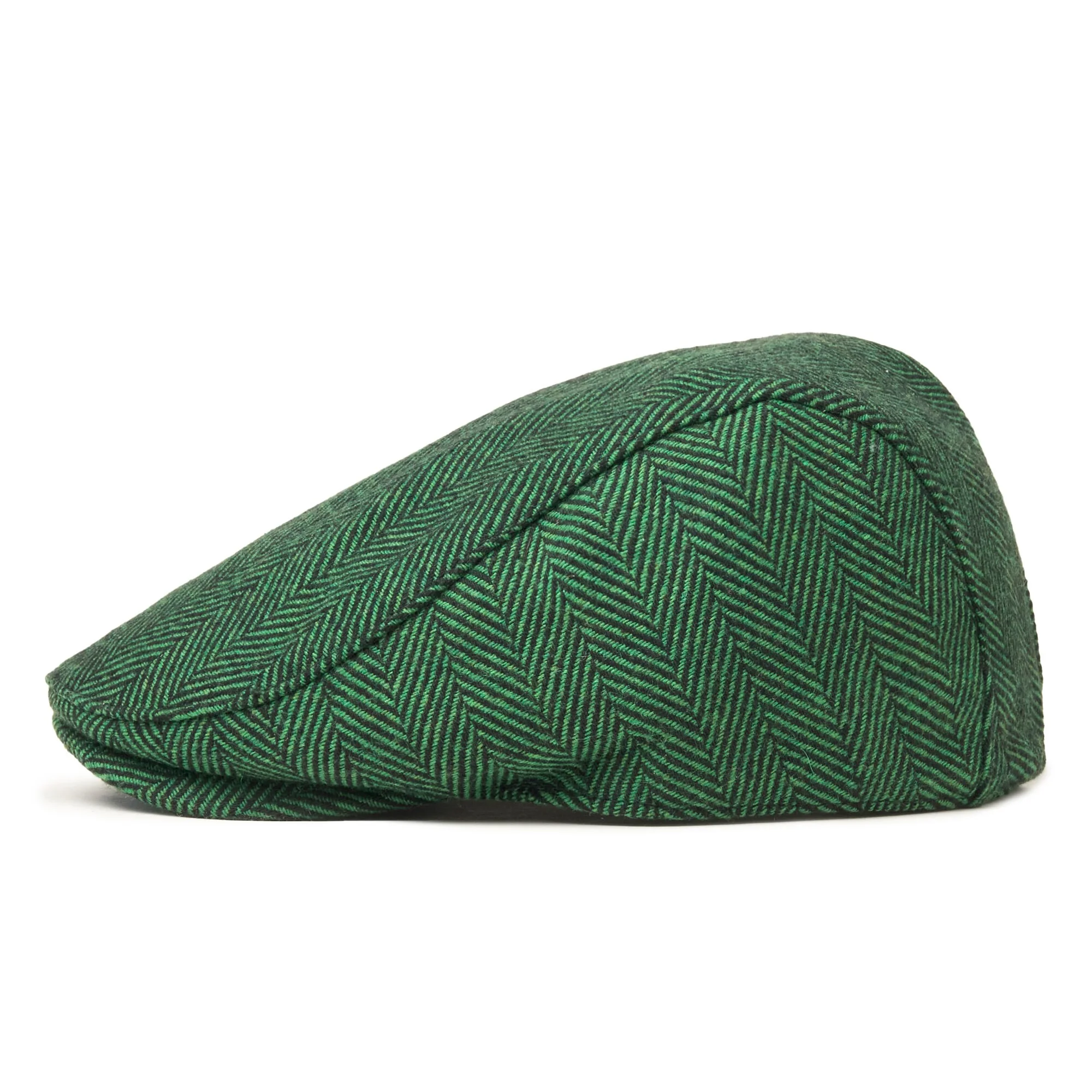 The Irish Boston Scally Cap - Green Herringbone - Image 7