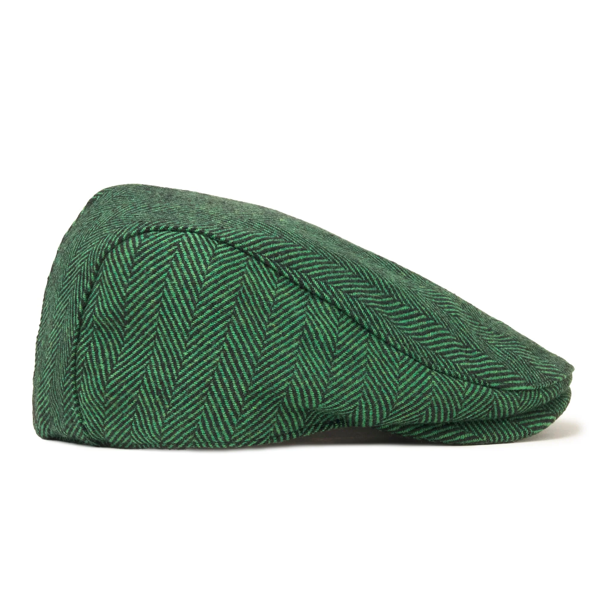 The Irish Boston Scally Cap - Green Herringbone - Image 8