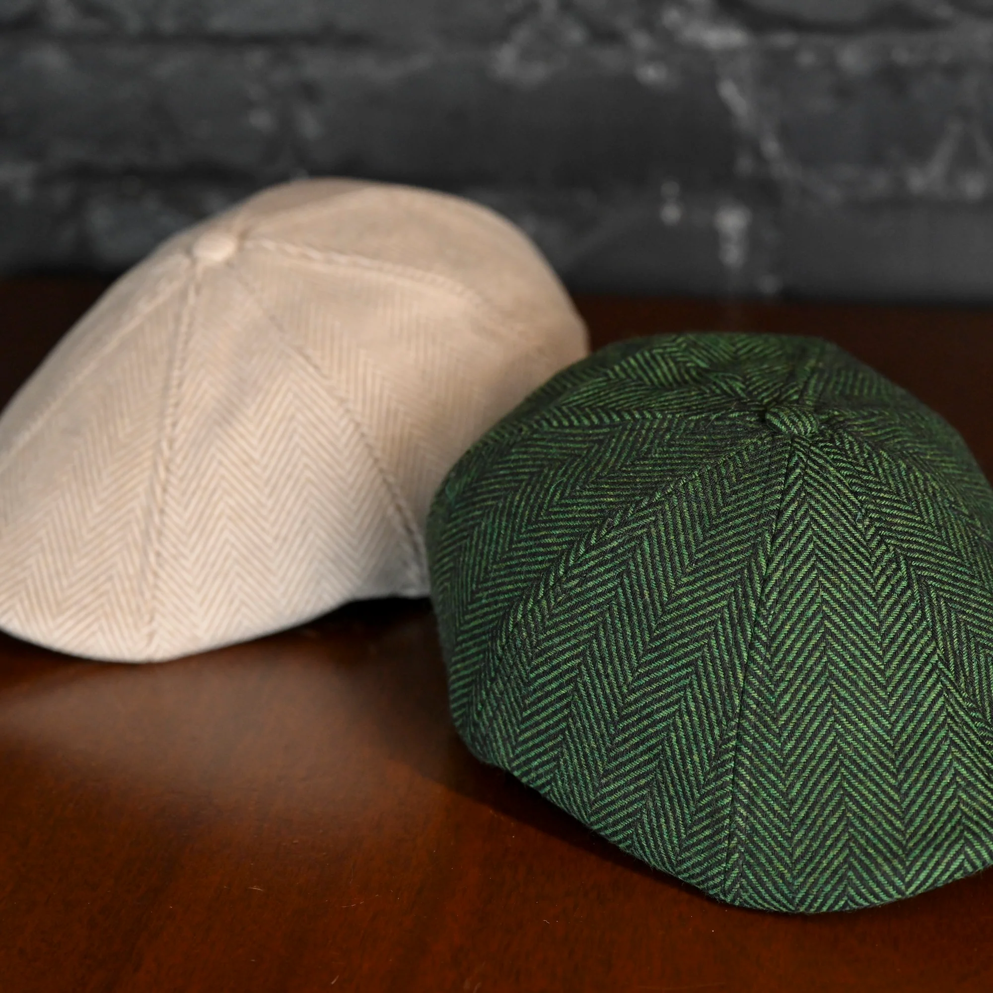 The 8 Panel Irish Boston Scally Cap - White Herringbone - Image 10