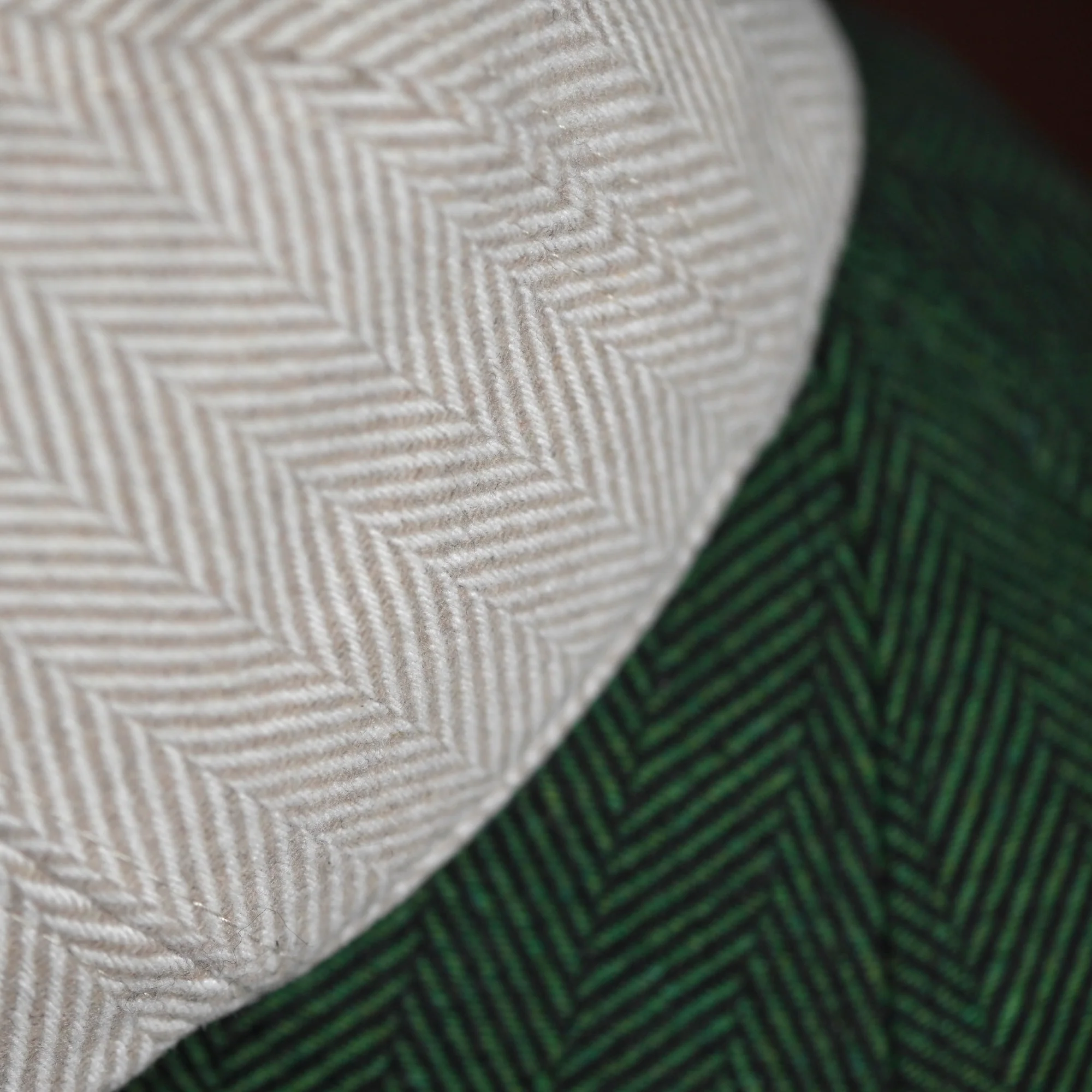 The 8 Panel Irish Boston Scally Cap - White Herringbone - Image 13