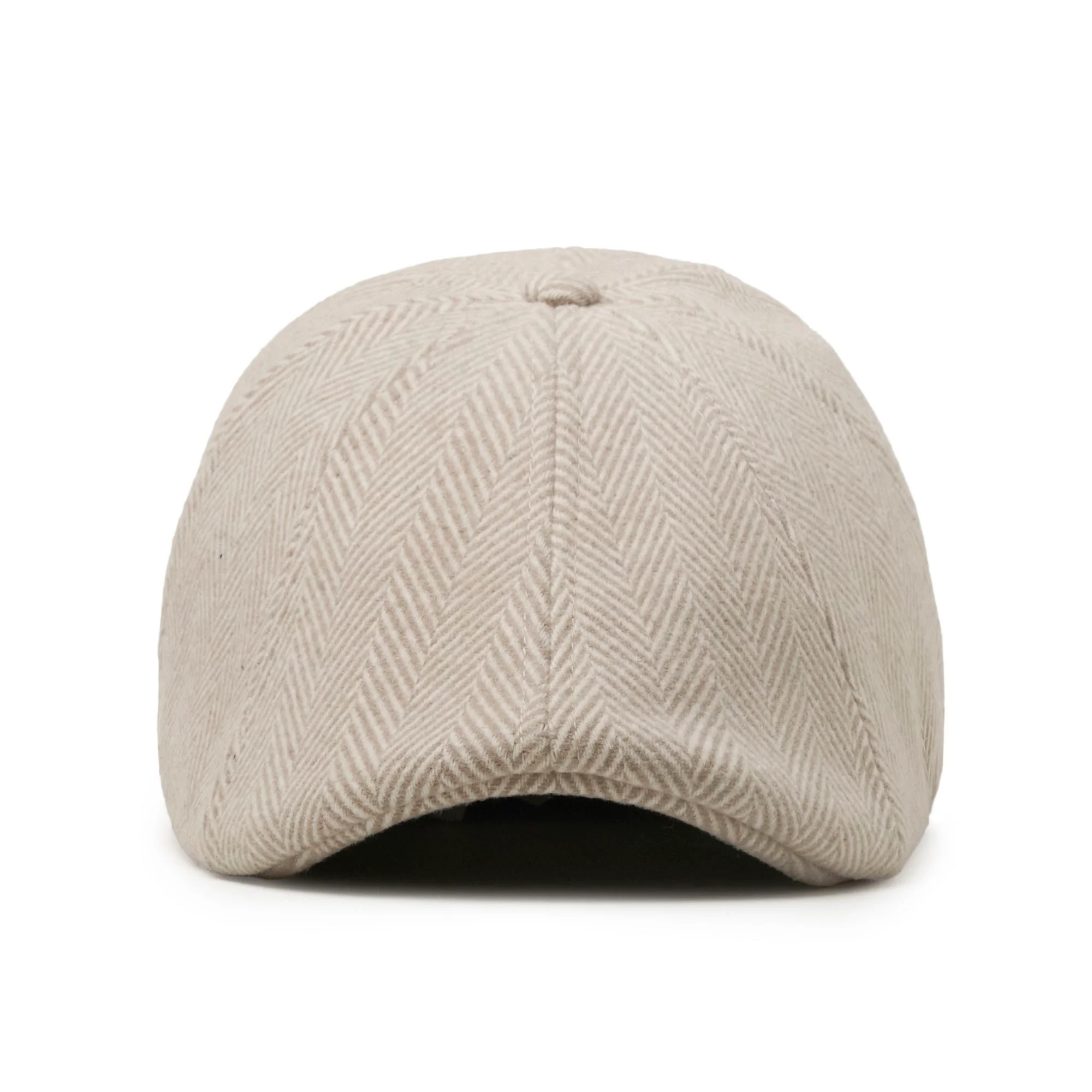 The 8 Panel Irish Boston Scally Cap - White Herringbone - Image 5