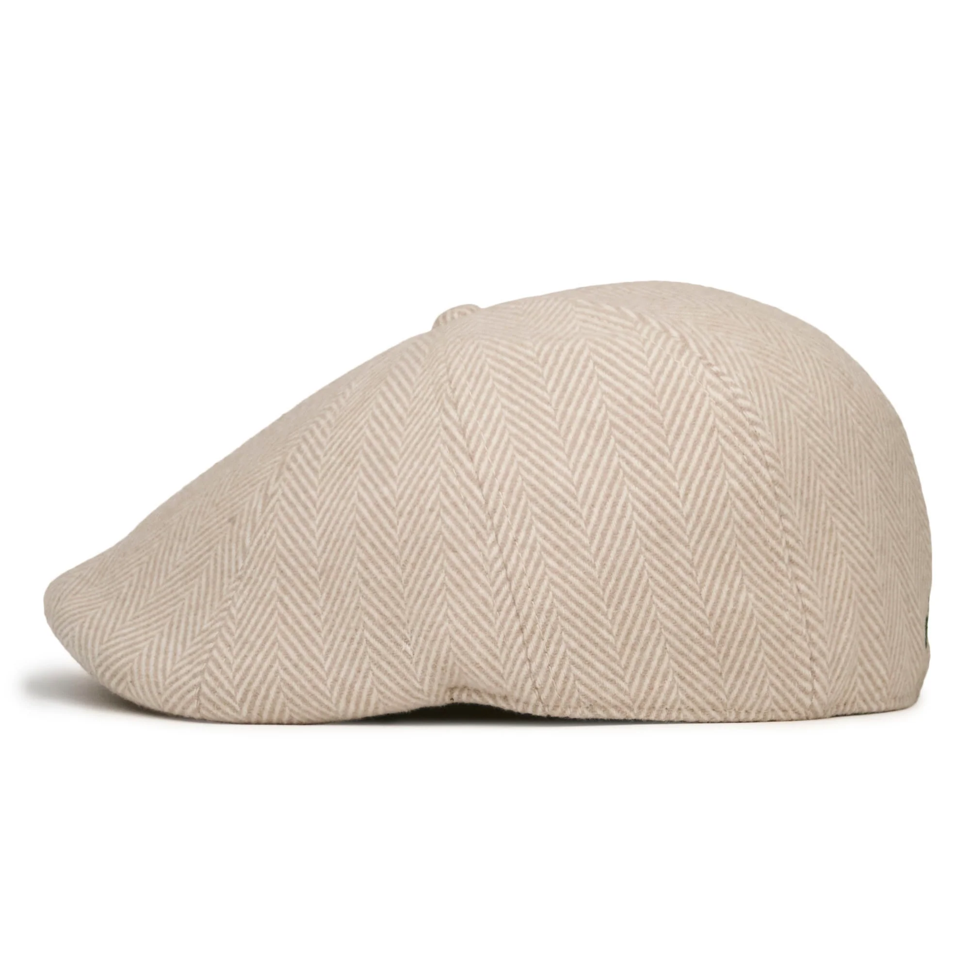 The 8 Panel Irish Boston Scally Cap - White Herringbone - Image 8