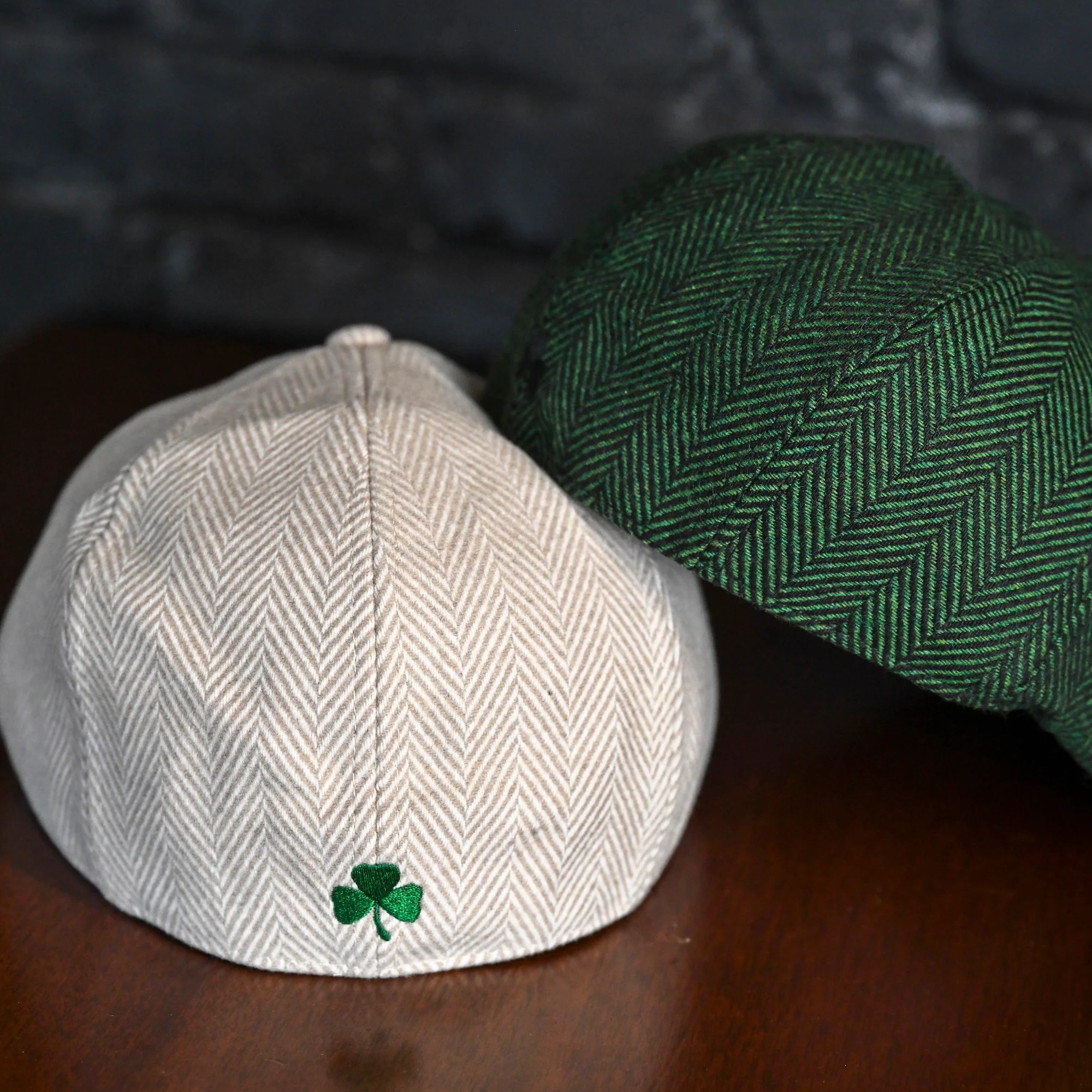 The 8-Panel Irish Boston Scally Cap - Green Herringbone - Image 12