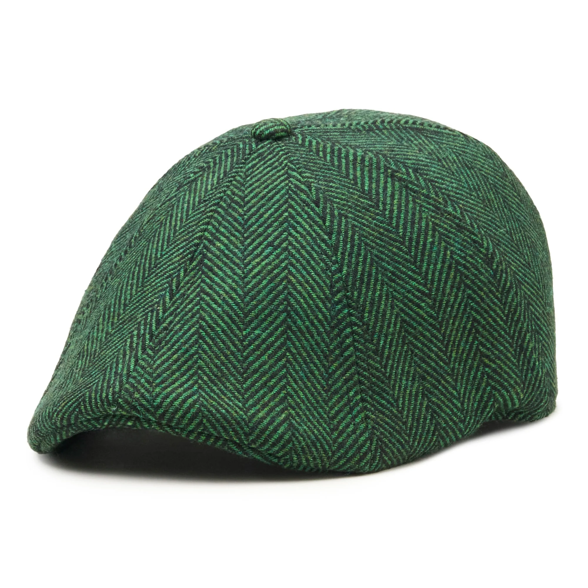 The 8-Panel Irish Boston Scally Cap - Green Herringbone - Image 4