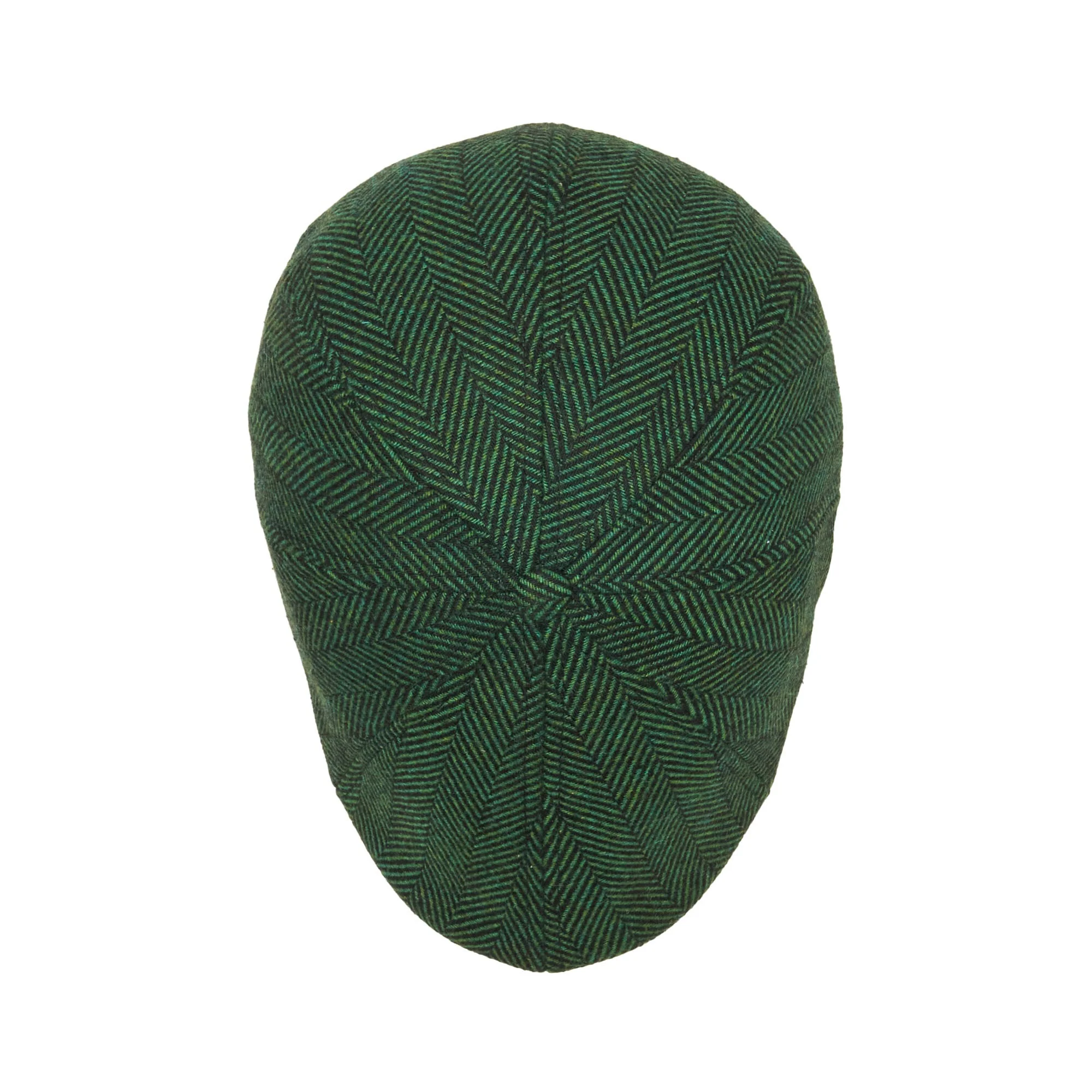 The 8-Panel Irish Boston Scally Cap - Green Herringbone - Image 7