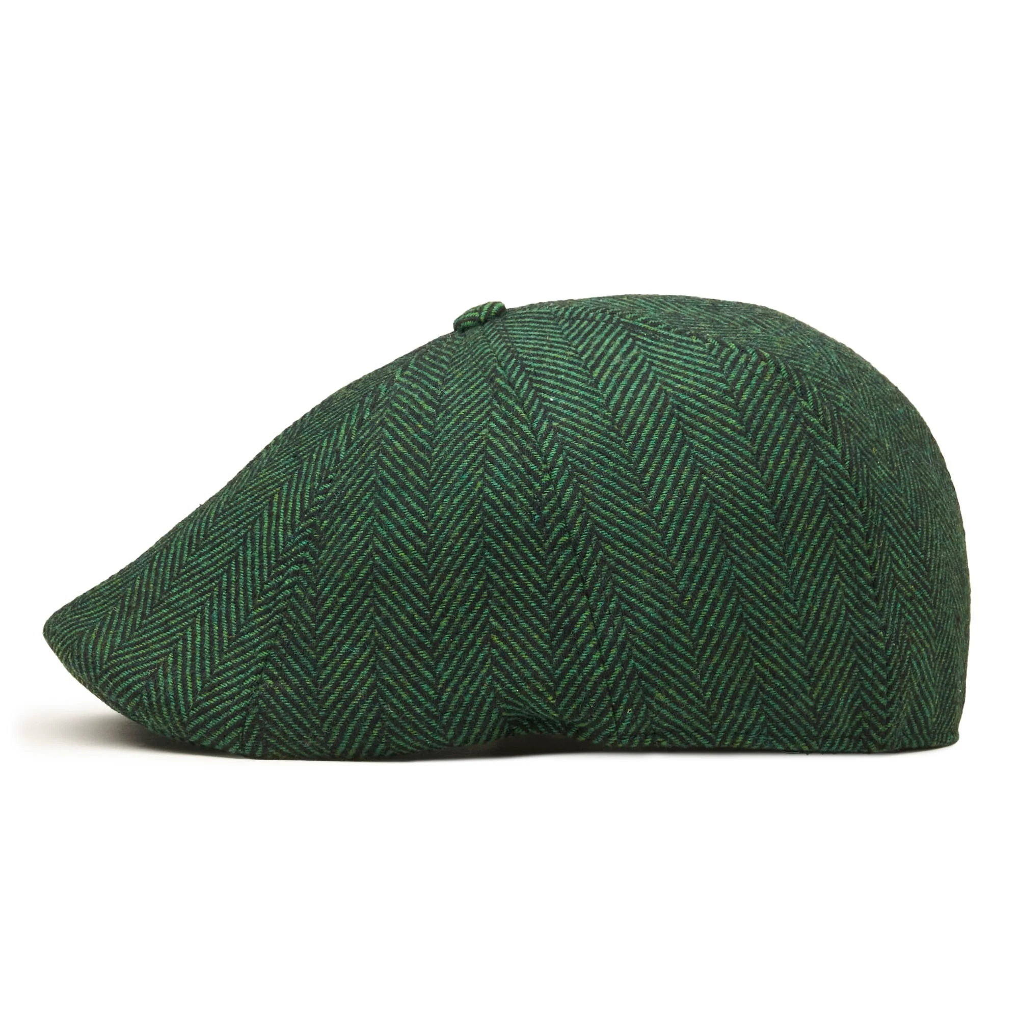 The 8-Panel Irish Boston Scally Cap - Green Herringbone - Image 8