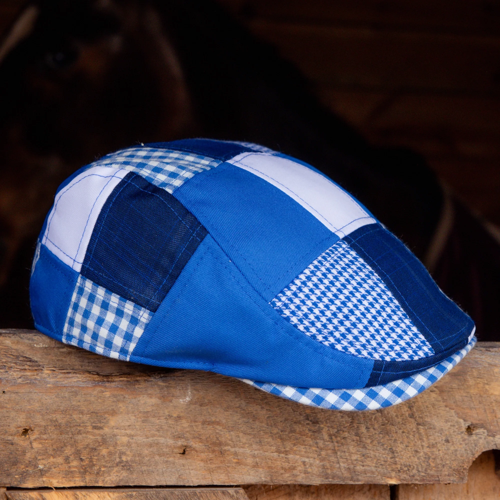 The Jockey Boston Scally Cap - Blue Patchwork - Image 10