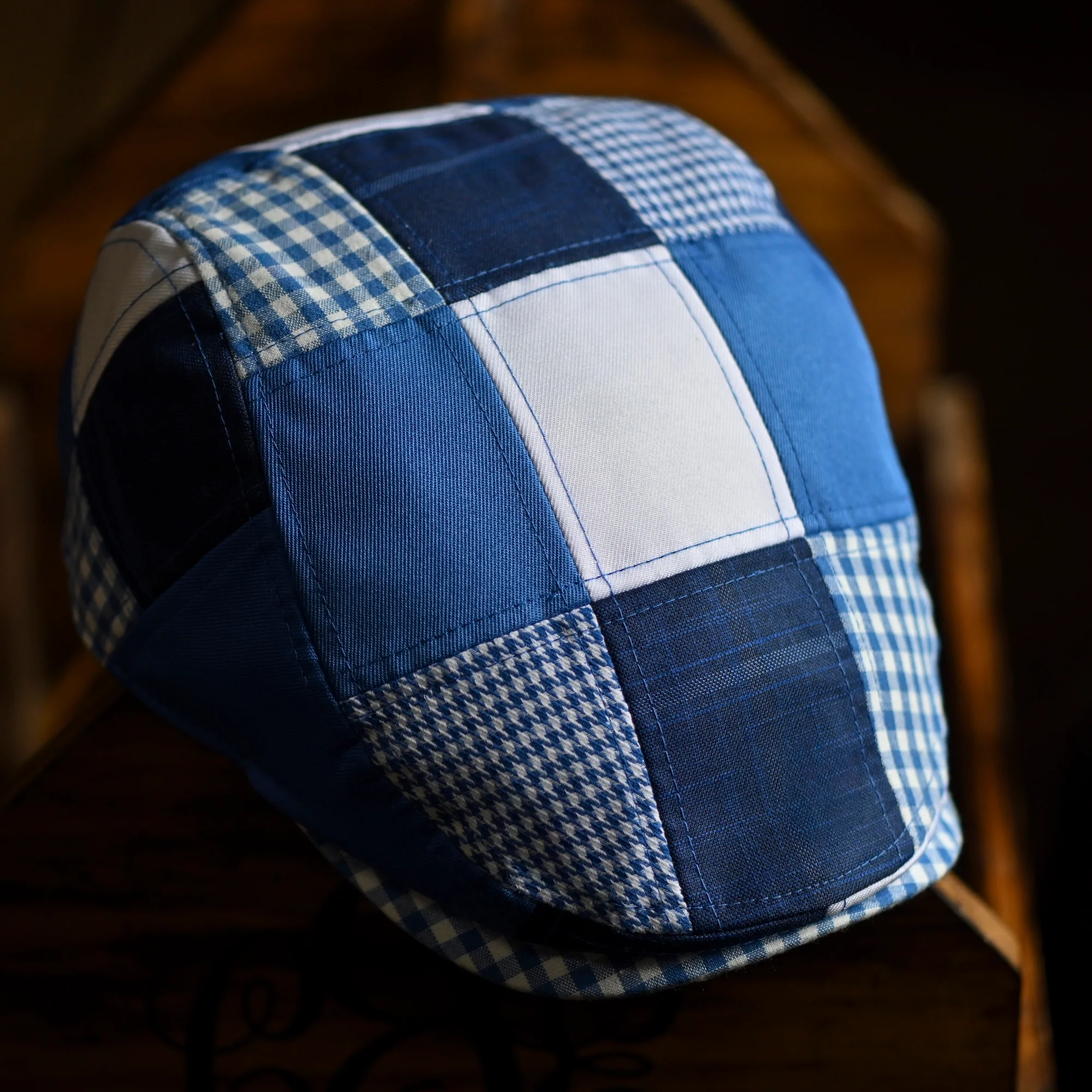 The Jockey Boston Scally Cap - Blue Patchwork - Image 11