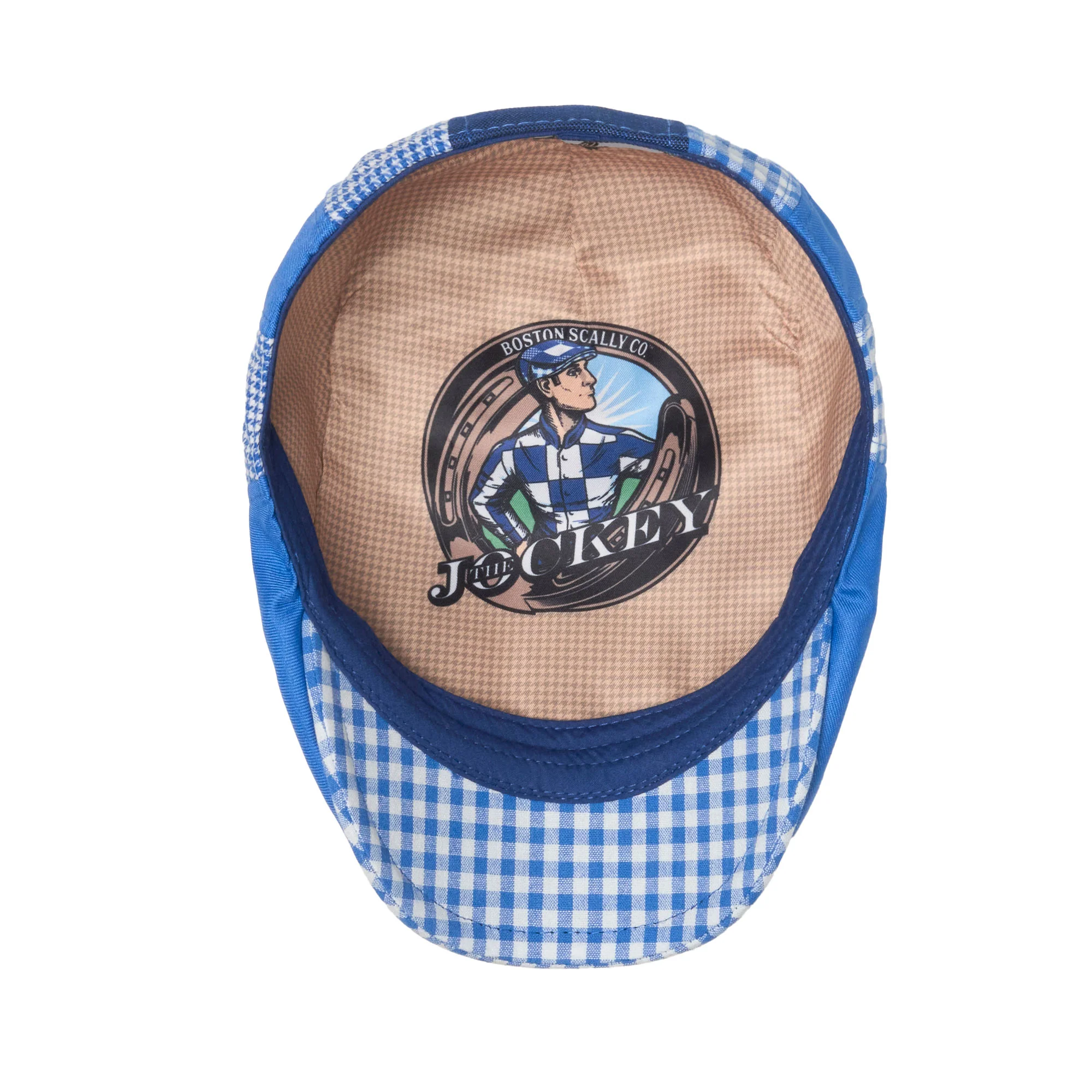 The Jockey Boston Scally Cap - Blue Patchwork - Image 3