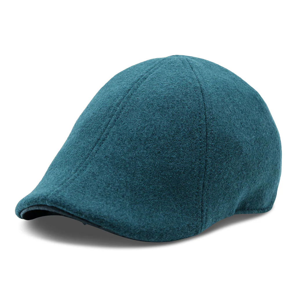 The Kenmore Boston Scally Cap - Slate Blue and Black Leather Brim - Image 3