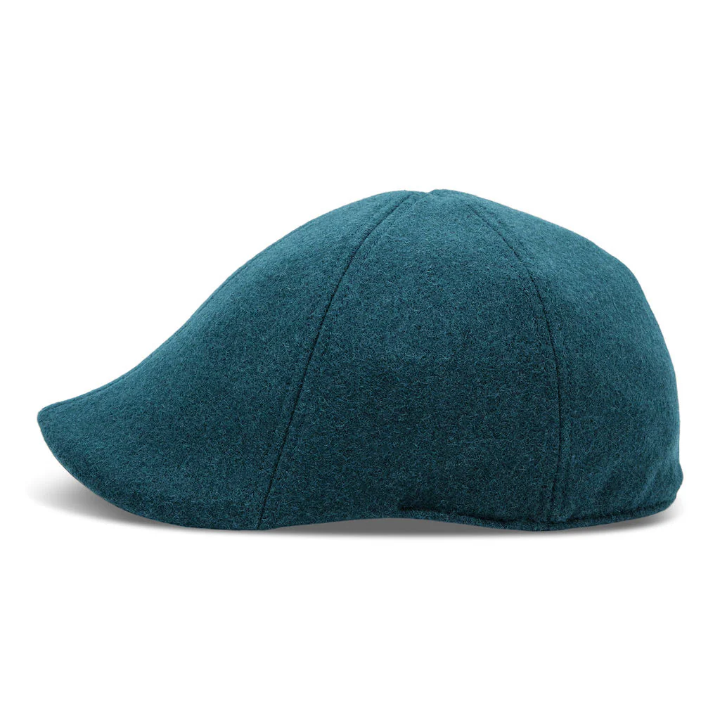 The Kenmore Boston Scally Cap - Slate Blue and Black Leather Brim - Image 7