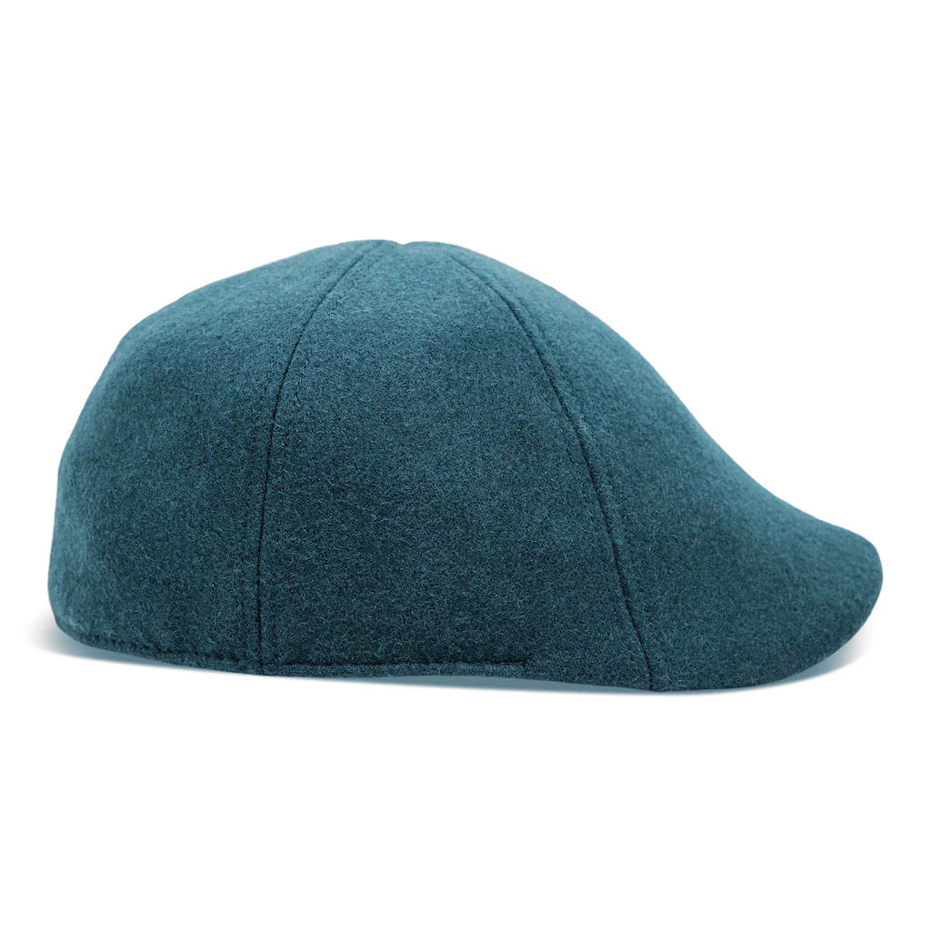 The Kenmore Boston Scally Cap - Slate Blue and Black Leather Brim - Image 8