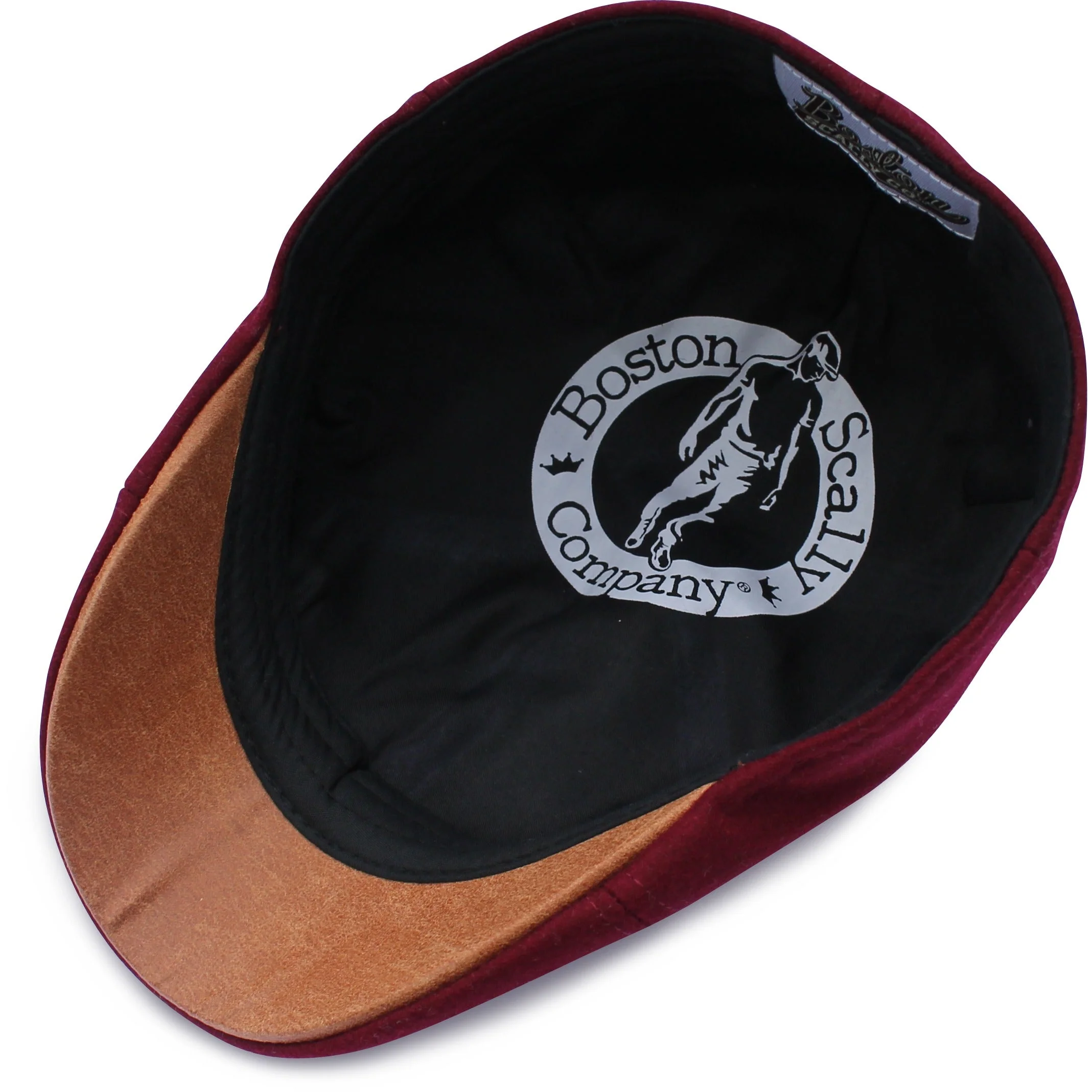 The Kenmore Boston Scally Cap - Crimson & Brown Brim - Image 5