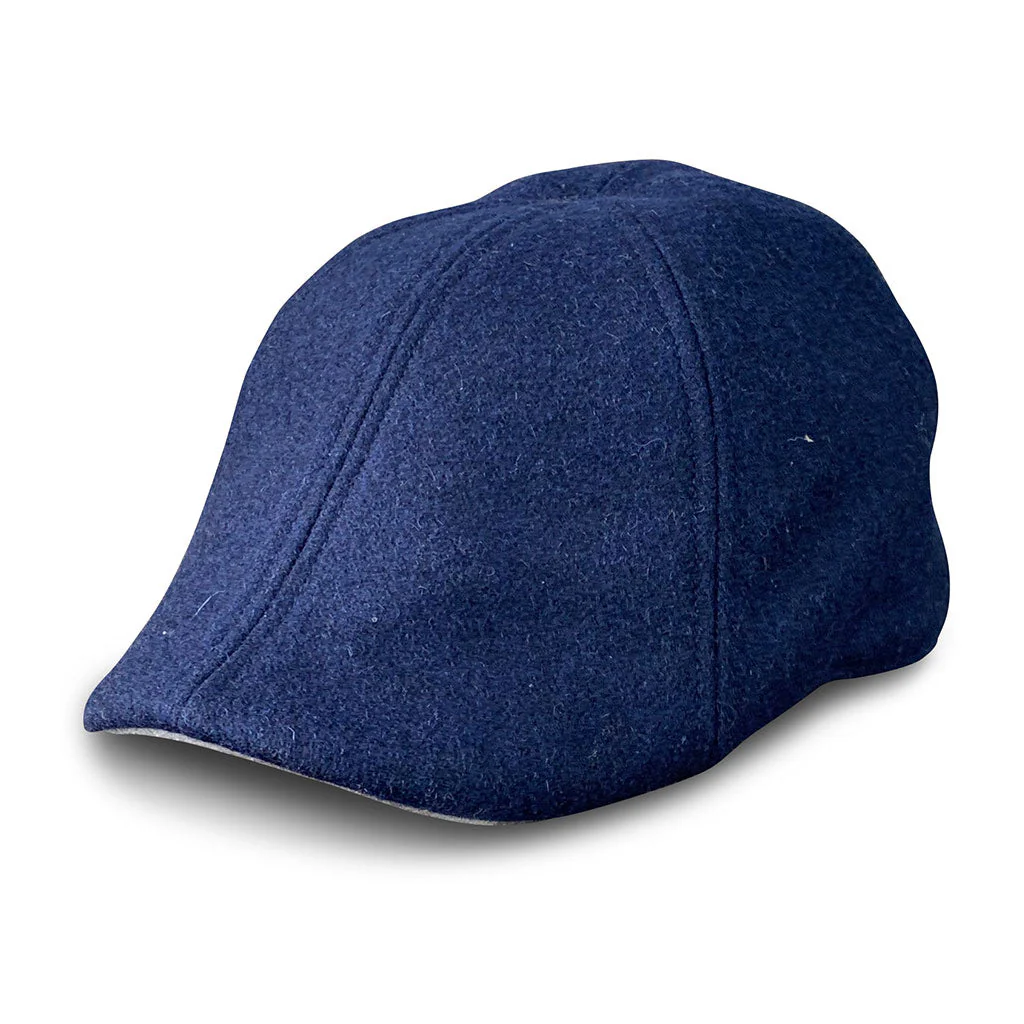 The Kenmore Boston Scally Cap - Navy Blue & Grey Brim - Image 2