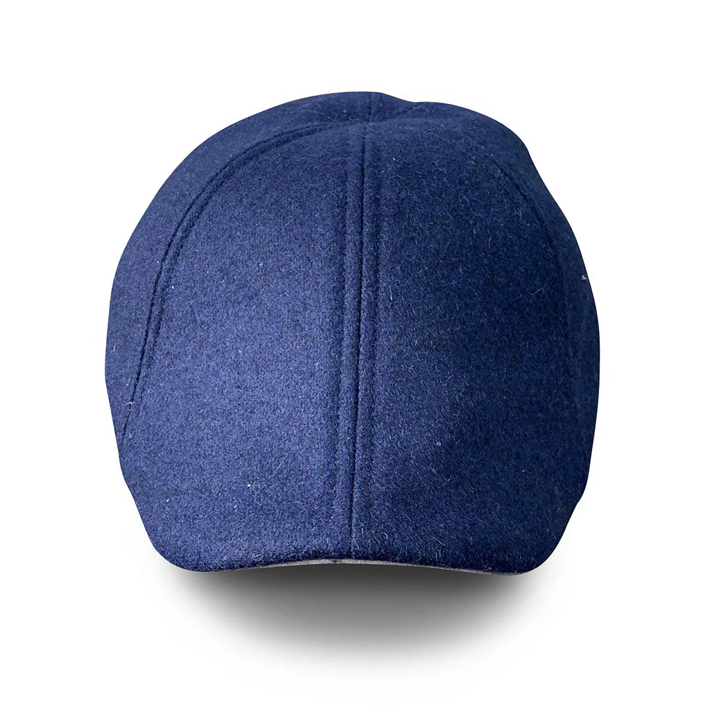 The Kenmore Boston Scally Cap - Navy Blue & Grey Brim - Image 3