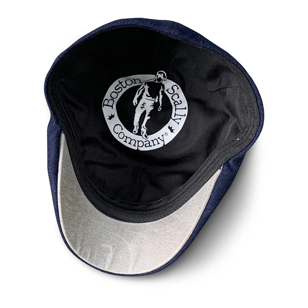 The Kenmore Boston Scally Cap - Navy Blue & Grey Brim - Image 5