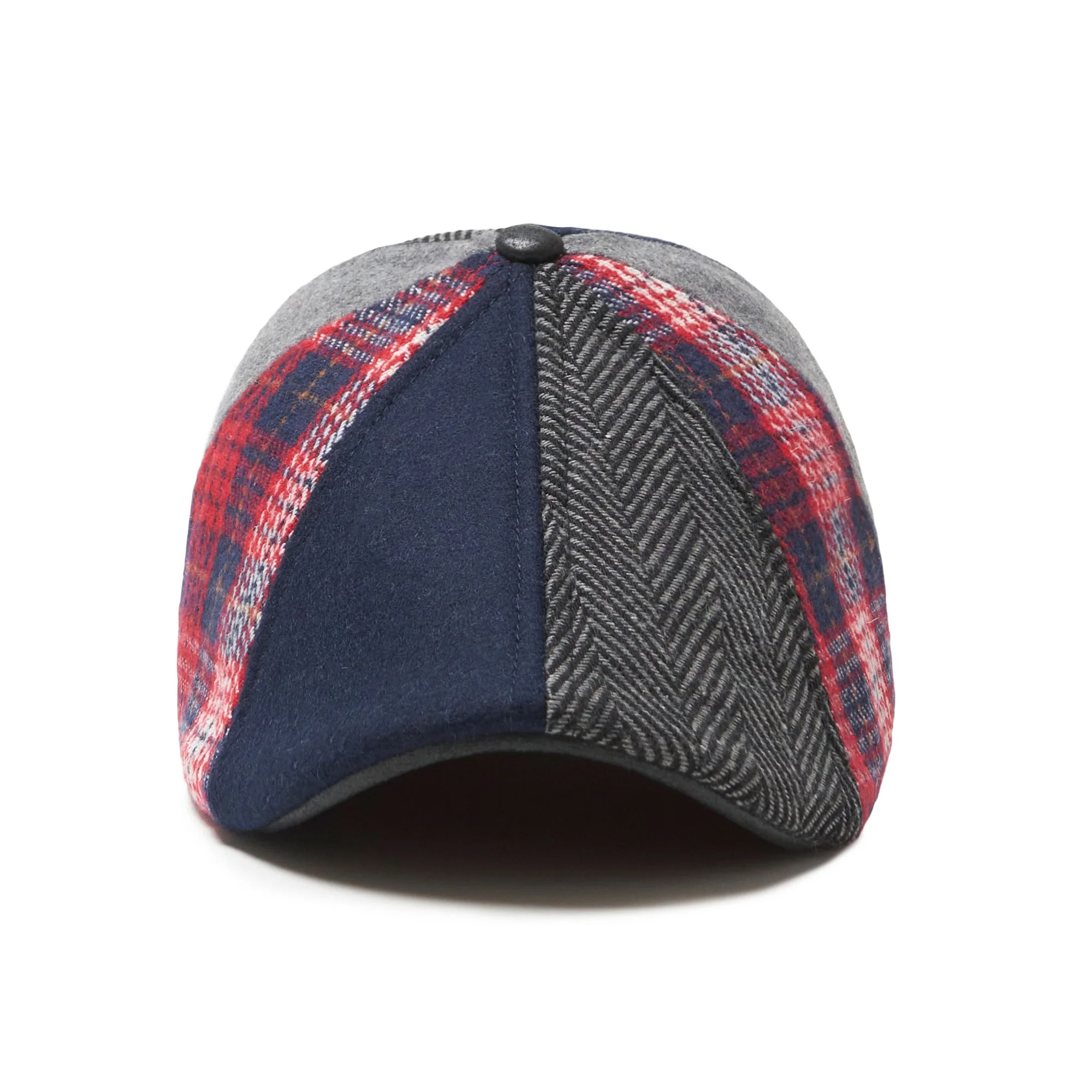 The King of Hearts Boston Scally Cap - Red & Blue Plaid - Image 5
