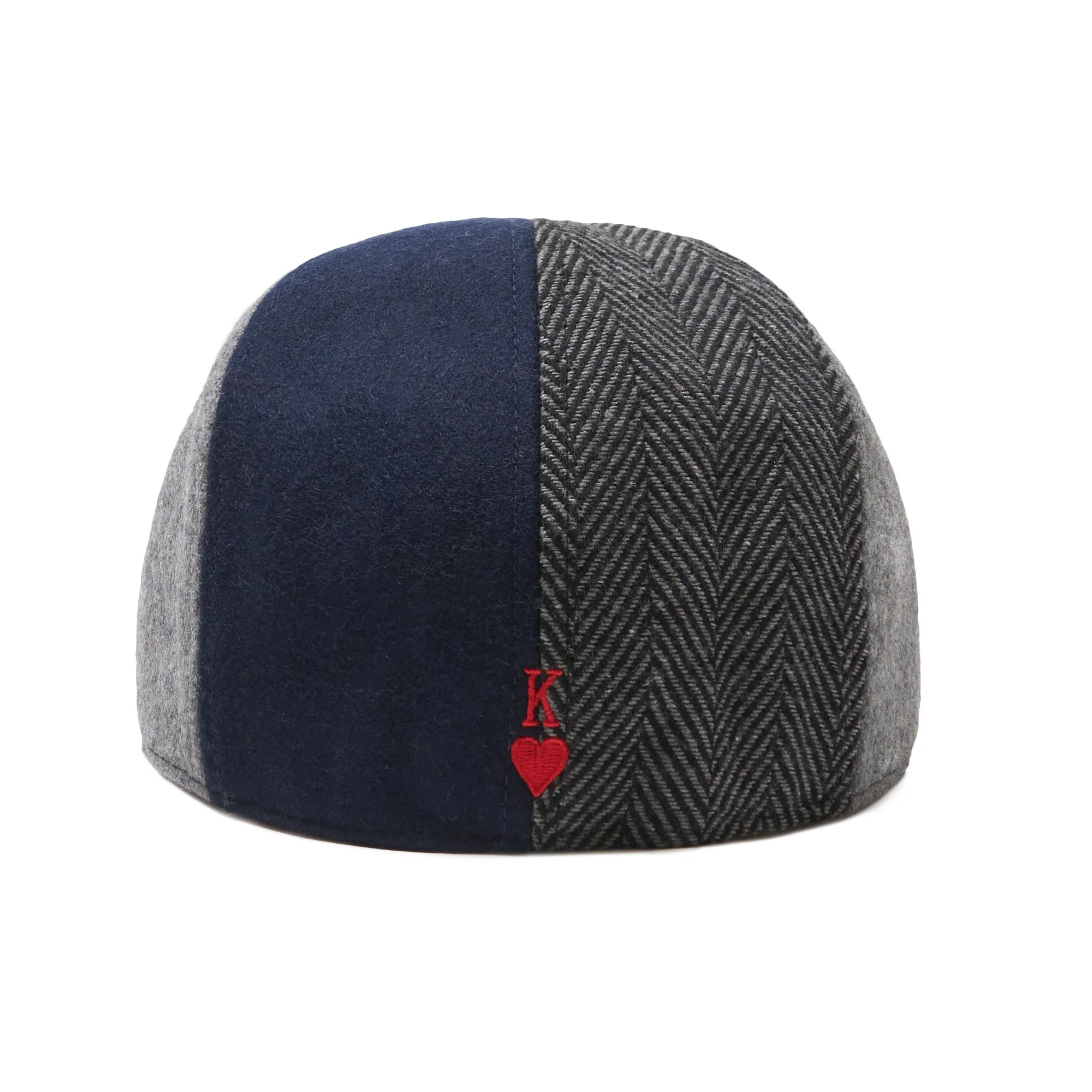 The King of Hearts Boston Scally Cap - Red & Blue Plaid - Image 6