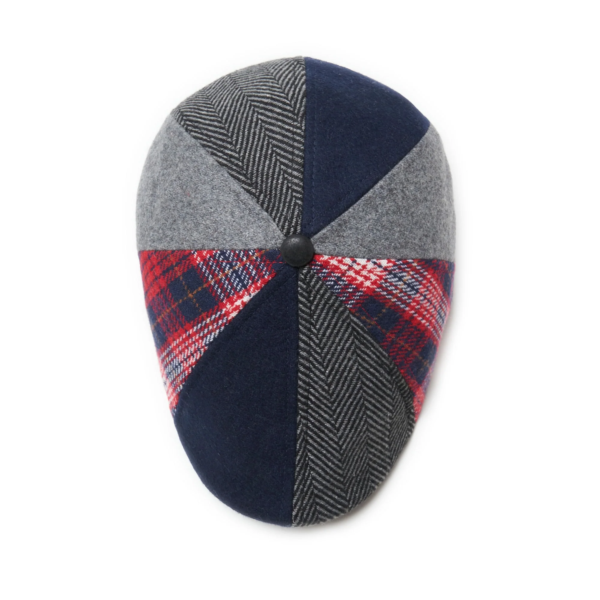 The King of Hearts Boston Scally Cap - Red & Blue Plaid - Image 7