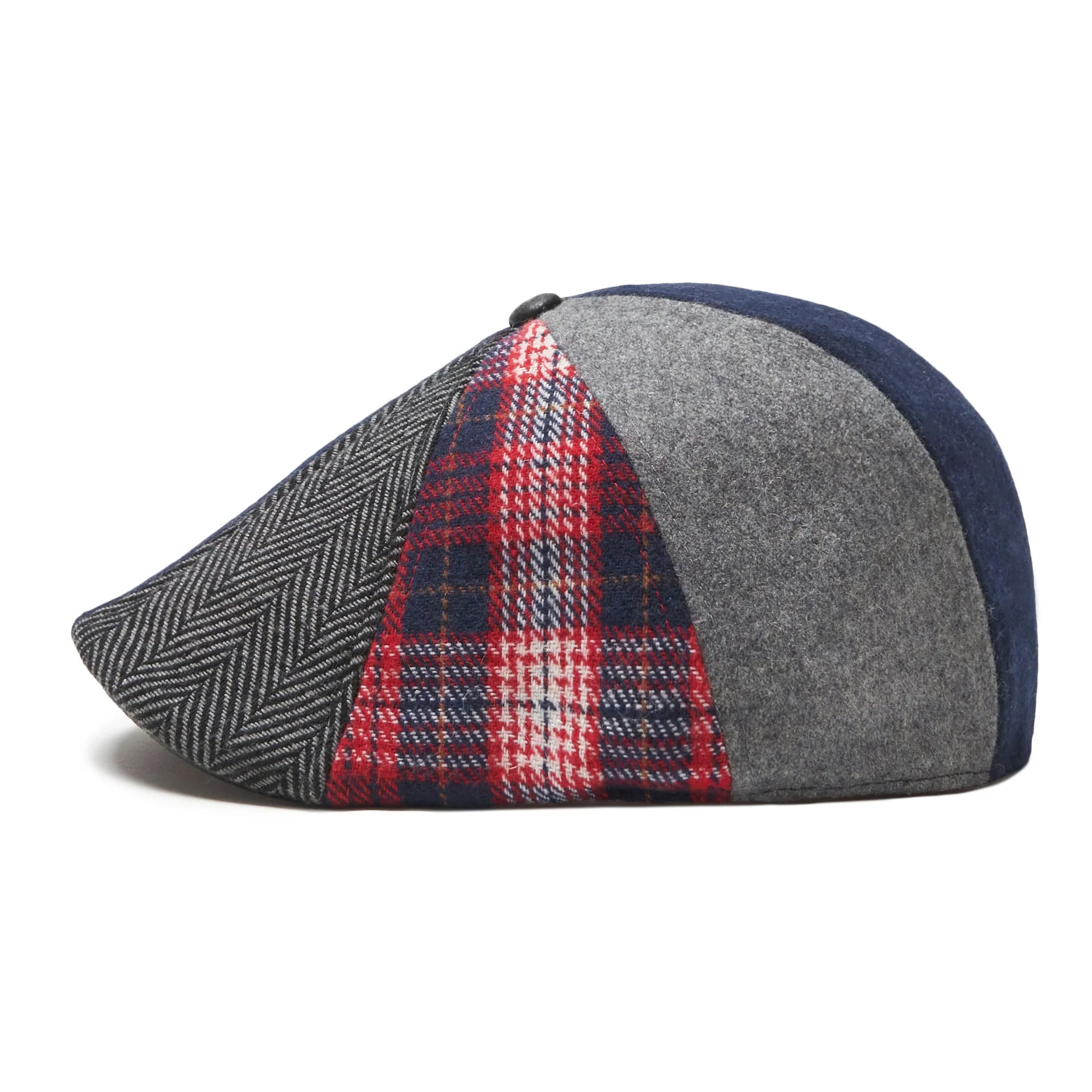 The King of Hearts Boston Scally Cap - Red & Blue Plaid - Image 8