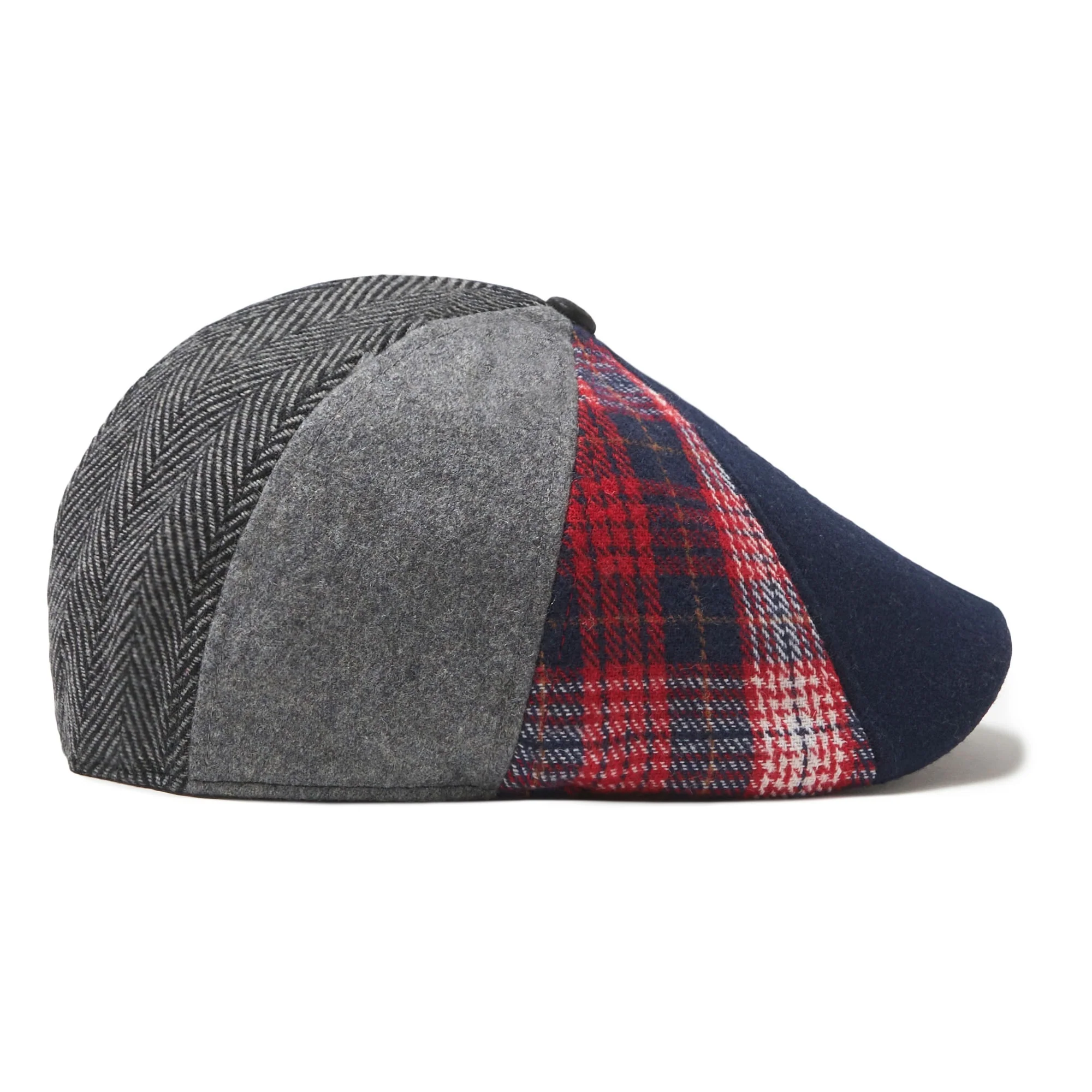 The King of Hearts Boston Scally Cap - Red & Blue Plaid - Image 9