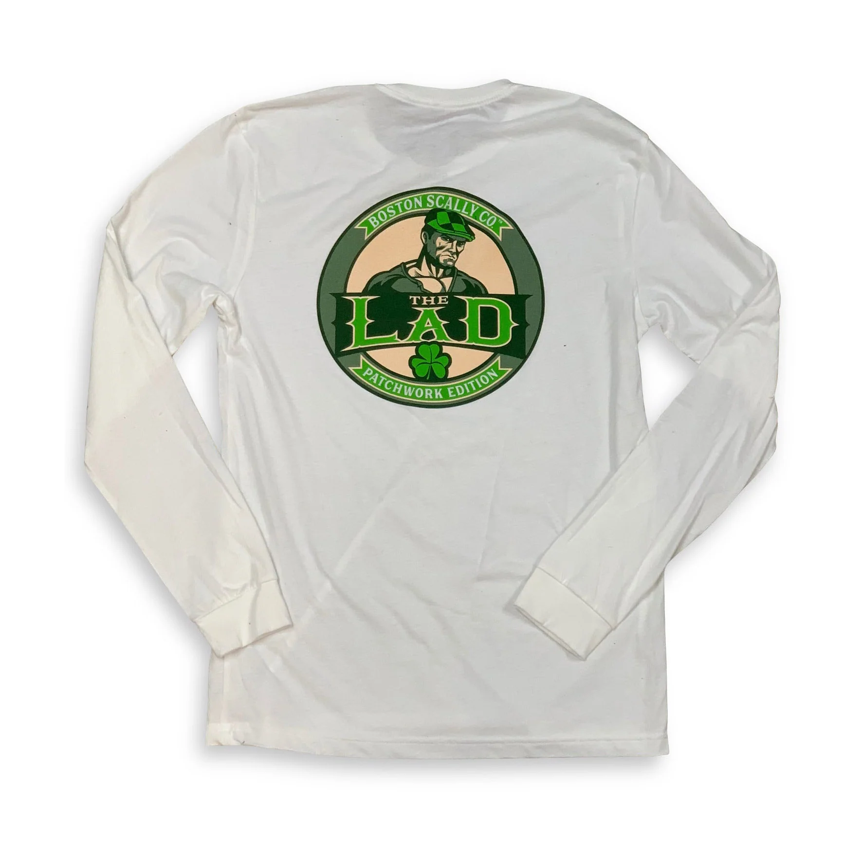 Boston Scally The Lad Long Sleeve Tee T-Shirt - White - Image 4
