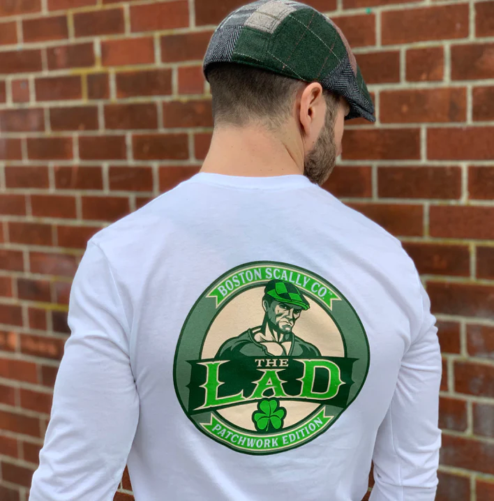 Boston Scally The Lad Long Sleeve Tee T-Shirt - White - Image 5