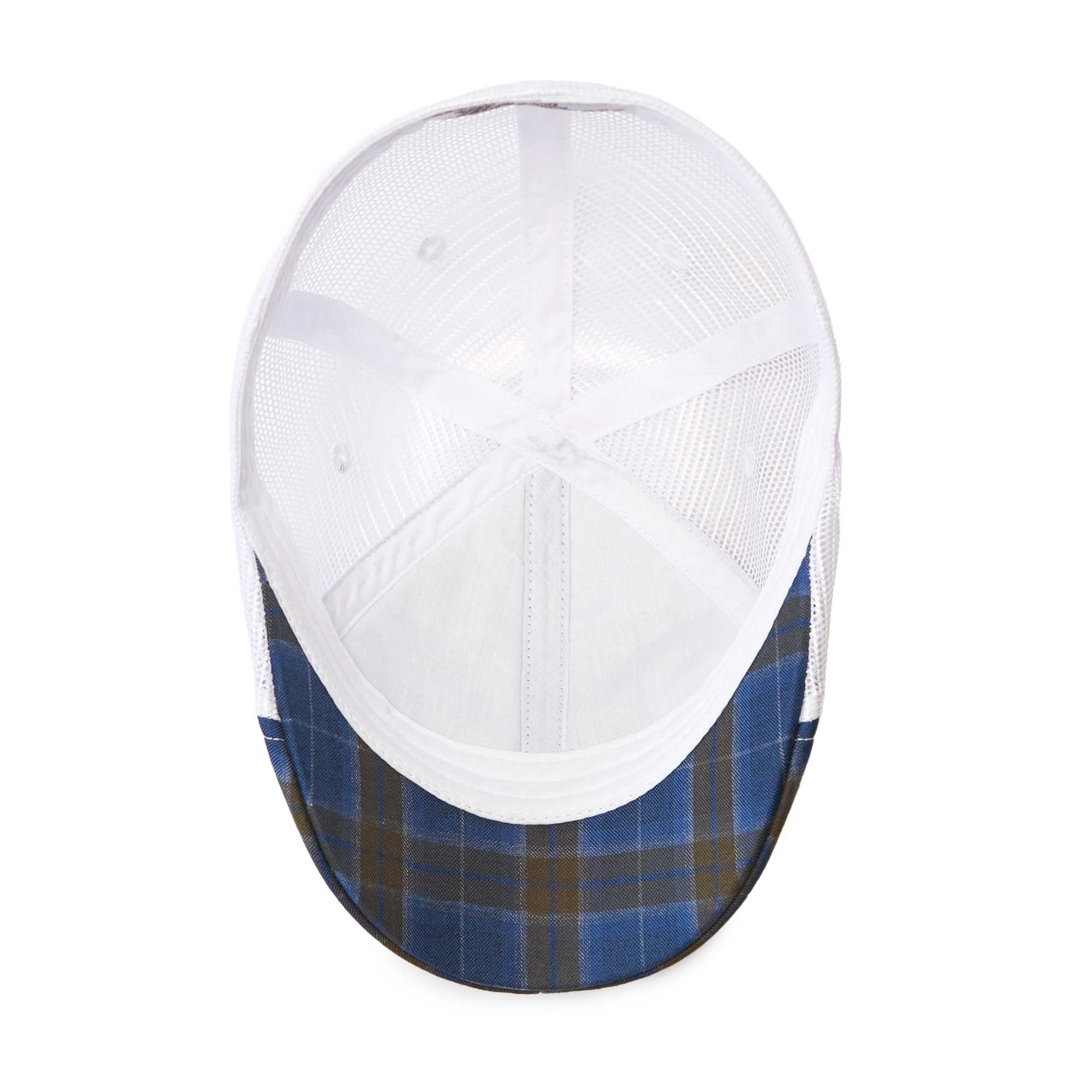 The Mesh Trucker Boston Scally Cap - Plaid with White - Image 3