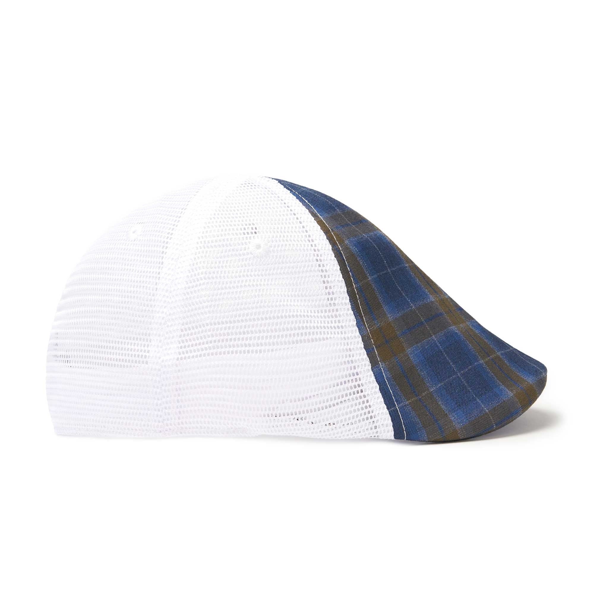 The Mesh Trucker Boston Scally Cap - Plaid with White - Image 9