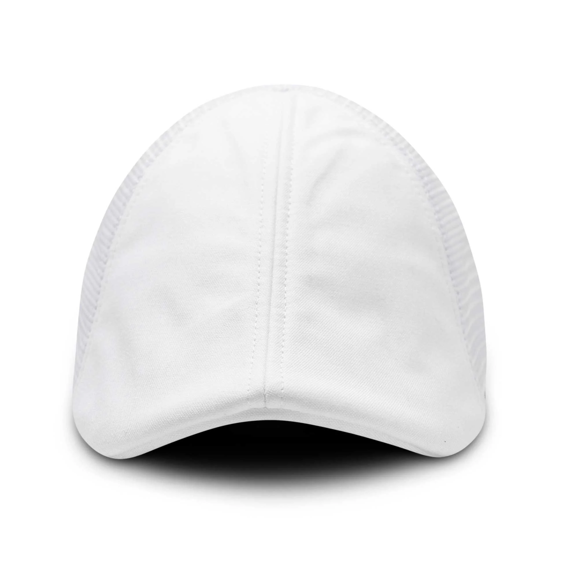 The Mesh Trucker Boston Scally Cap - White with White - Image 5