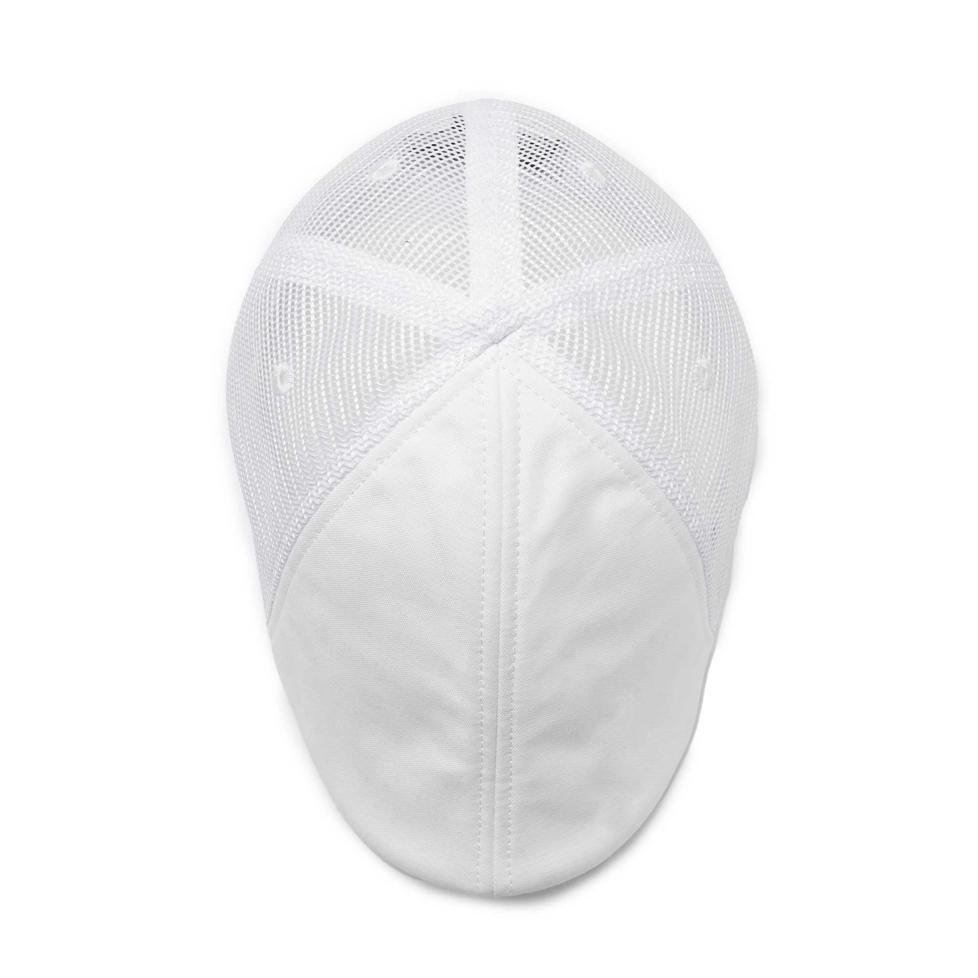 The Mesh Trucker Boston Scally Cap - White with White - Image 7