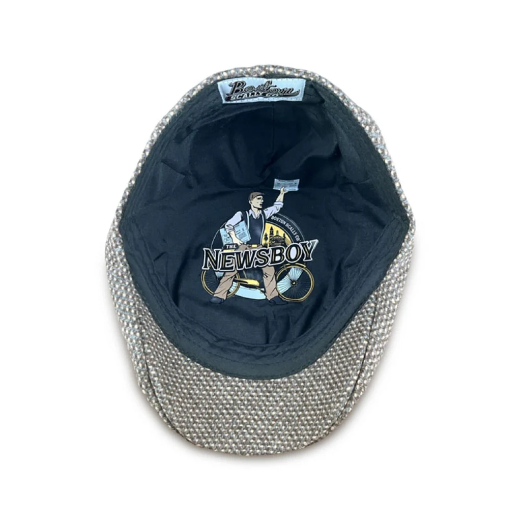 The Newsboy Boston Scally Cap - Grey/Brown - Image 4