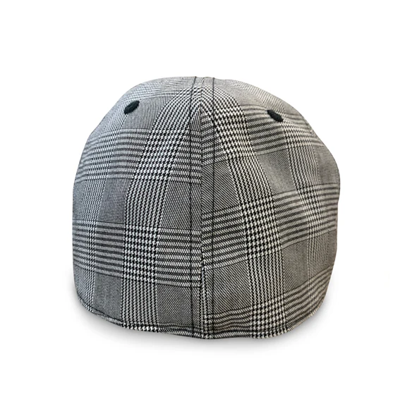 The Plaid Trainer Boston Scally Cap - Light Grey & Black - Image 4