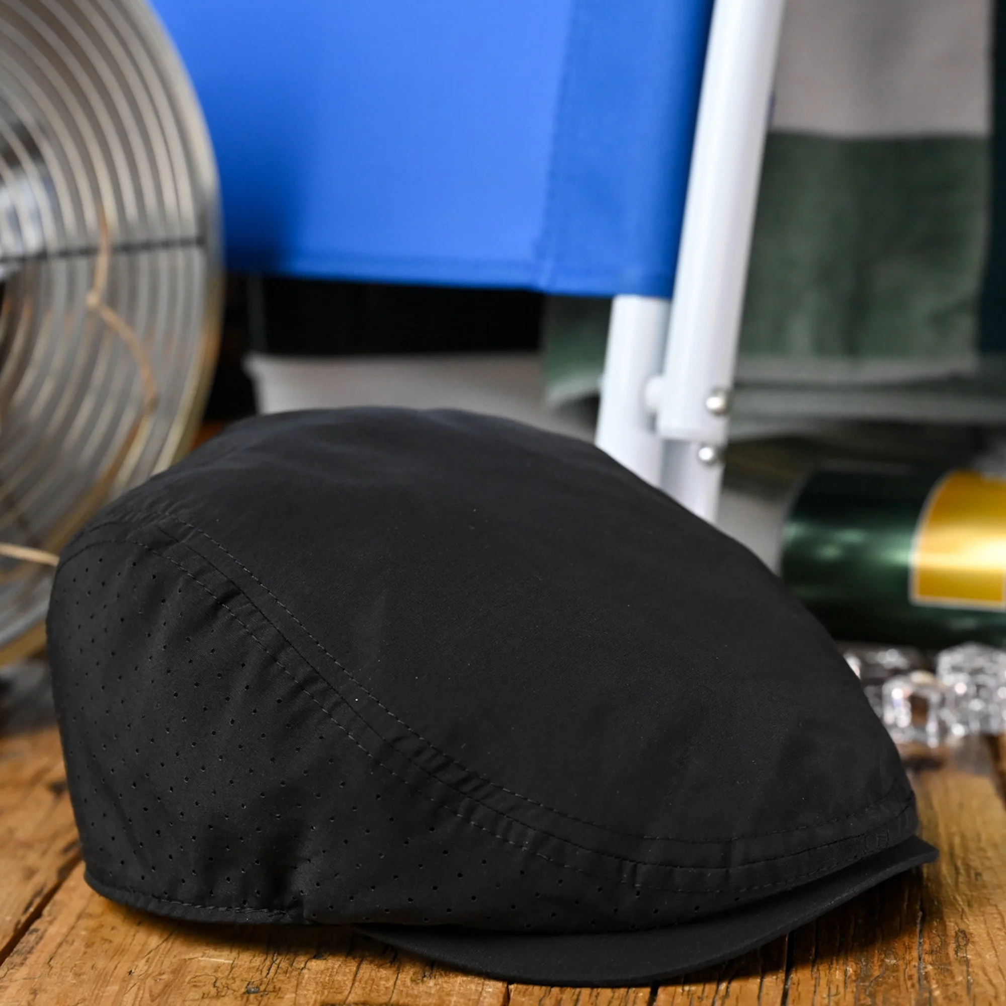 The Cool Air Single Panel Boston Scally Cap - Black - Image 11