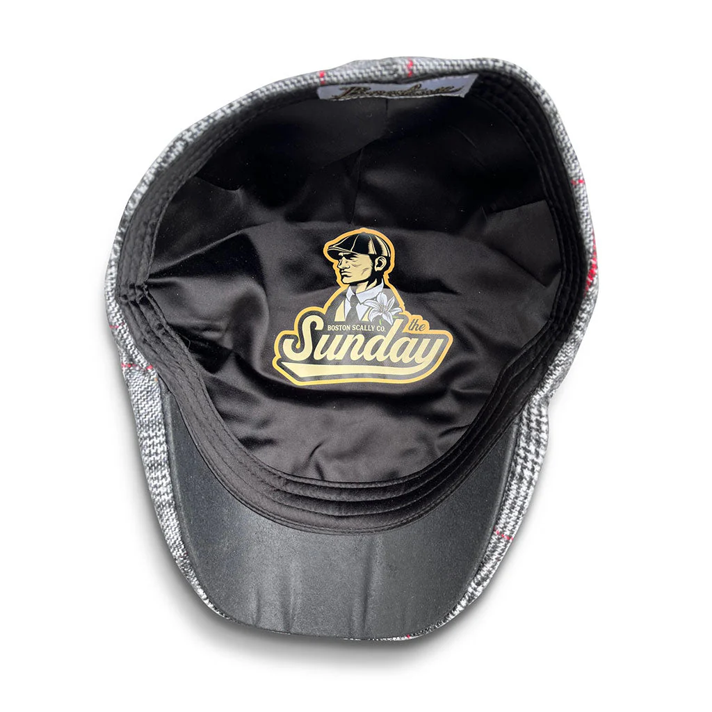 The Sunday Boston Scally Cap - Black Smoke & Red - Image 2