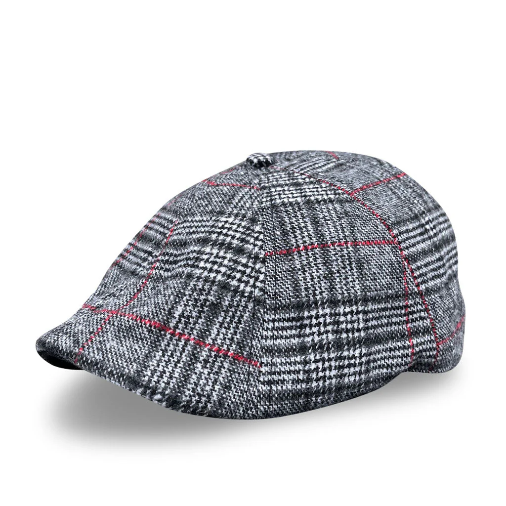 The Sunday Boston Scally Cap - Black Smoke & Red - Image 4