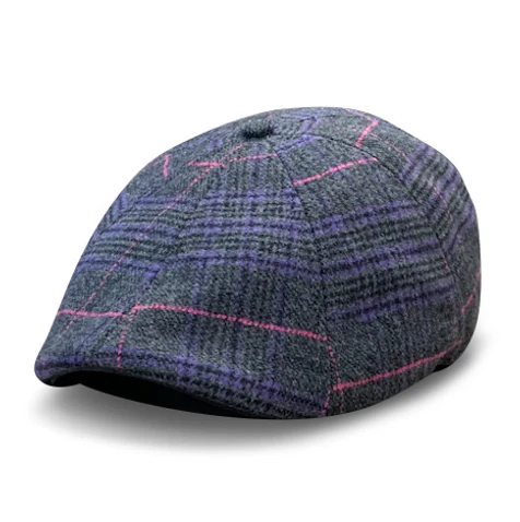 The Sunday Boston Scally Cap - Purple Plaid - Image 3