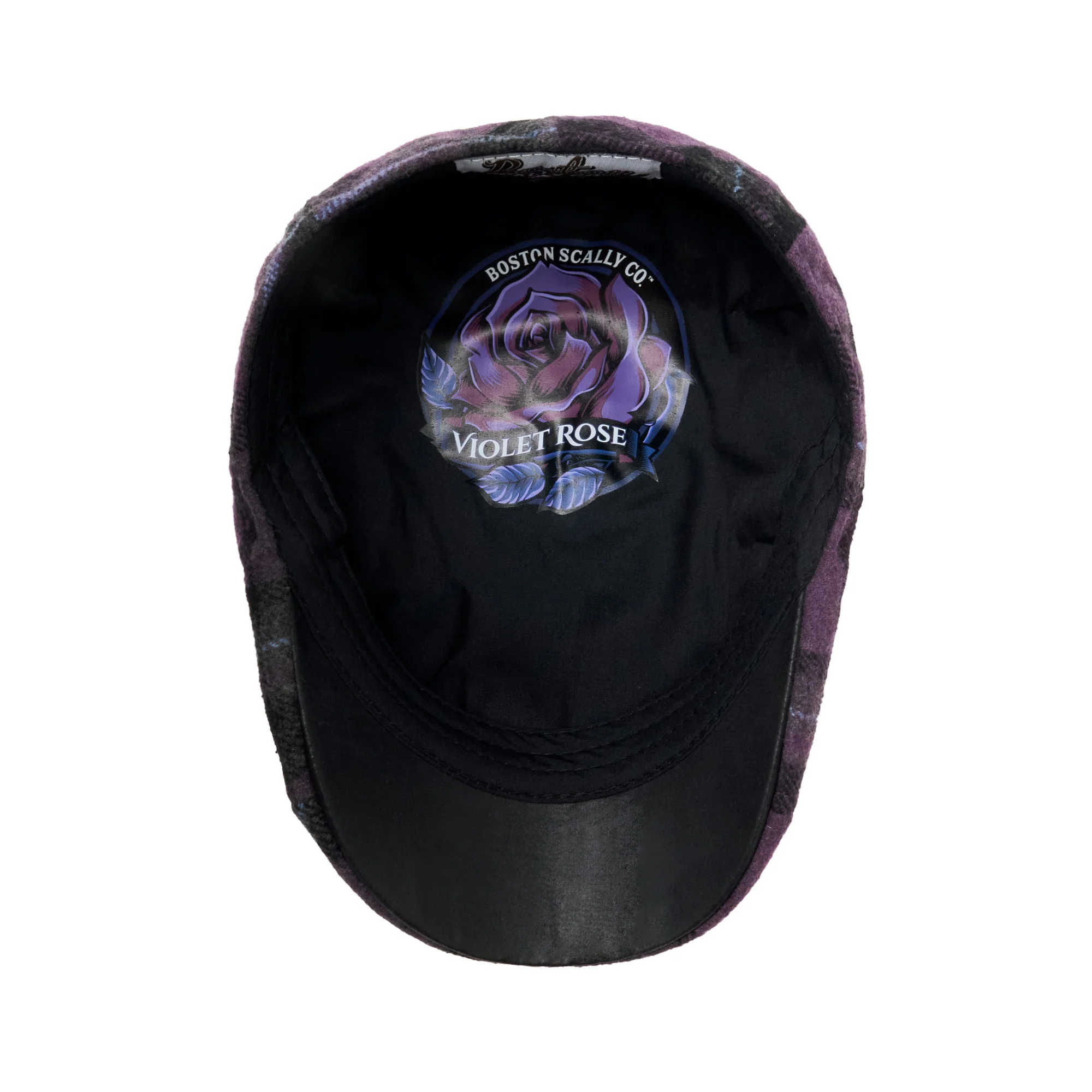 The Violet Rose Plaid Peaky Boston Scally Cap - Purple Plaid - Image 3