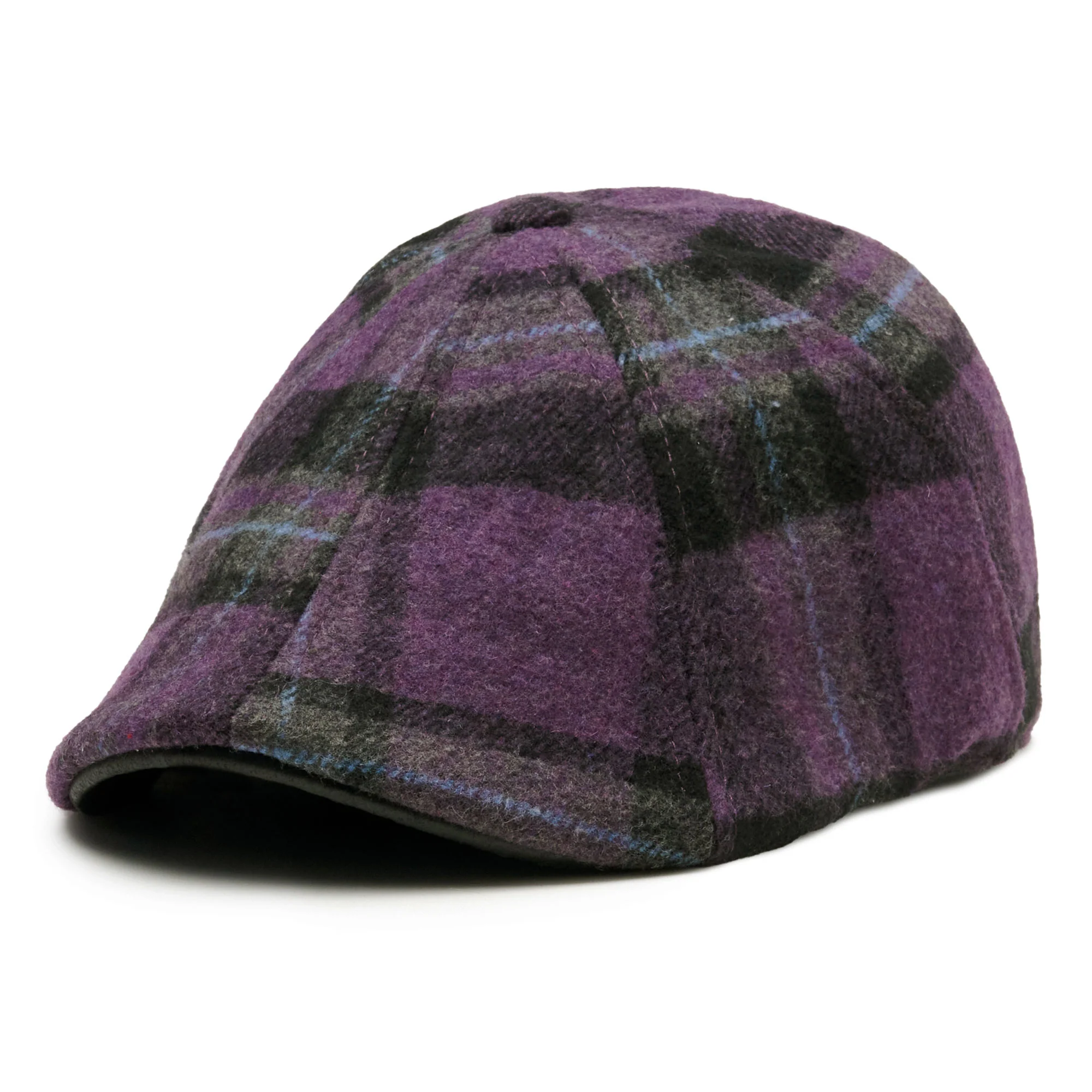 The Violet Rose Plaid Peaky Boston Scally Cap - Purple Plaid - Image 4