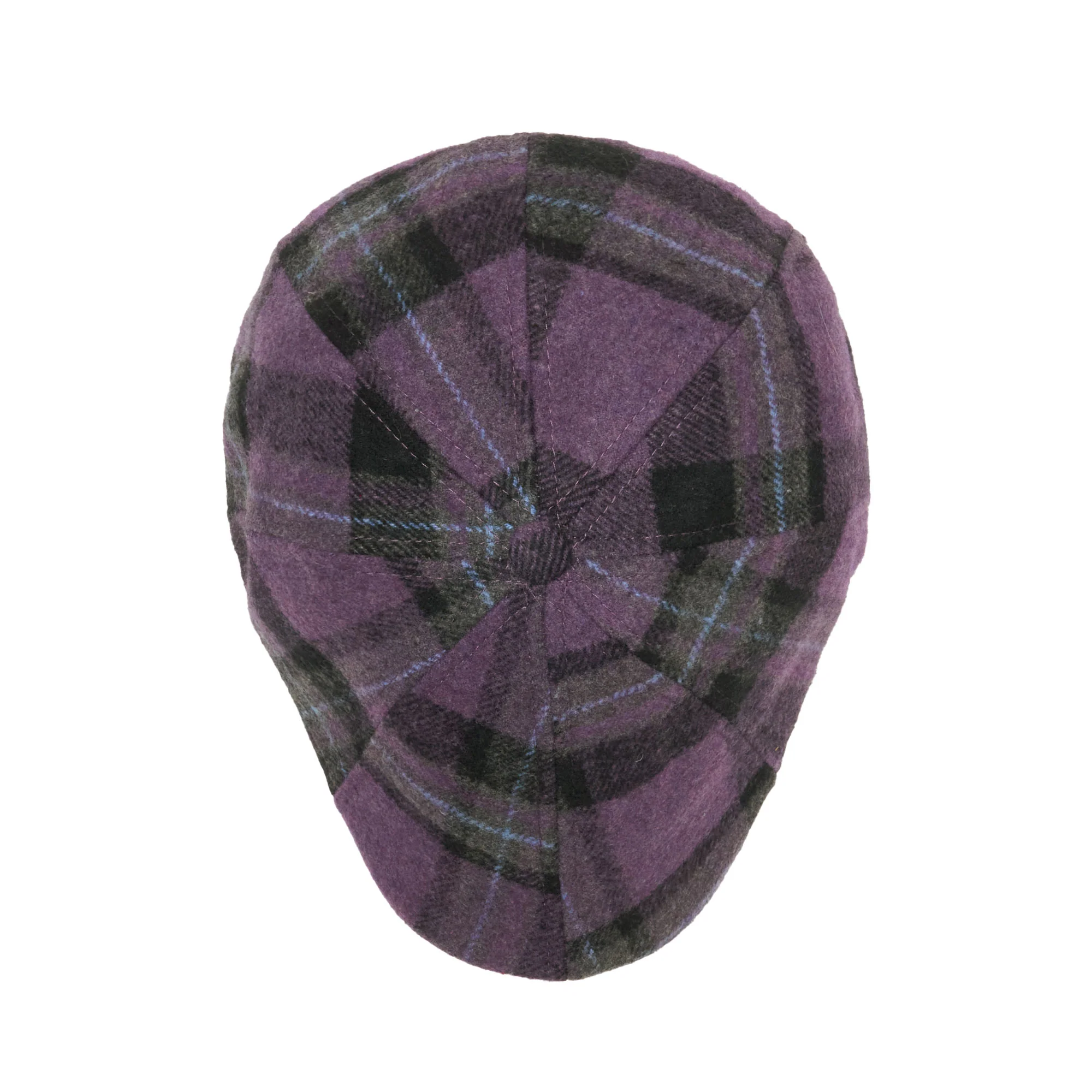 The Violet Rose Plaid Peaky Boston Scally Cap - Purple Plaid - Image 7