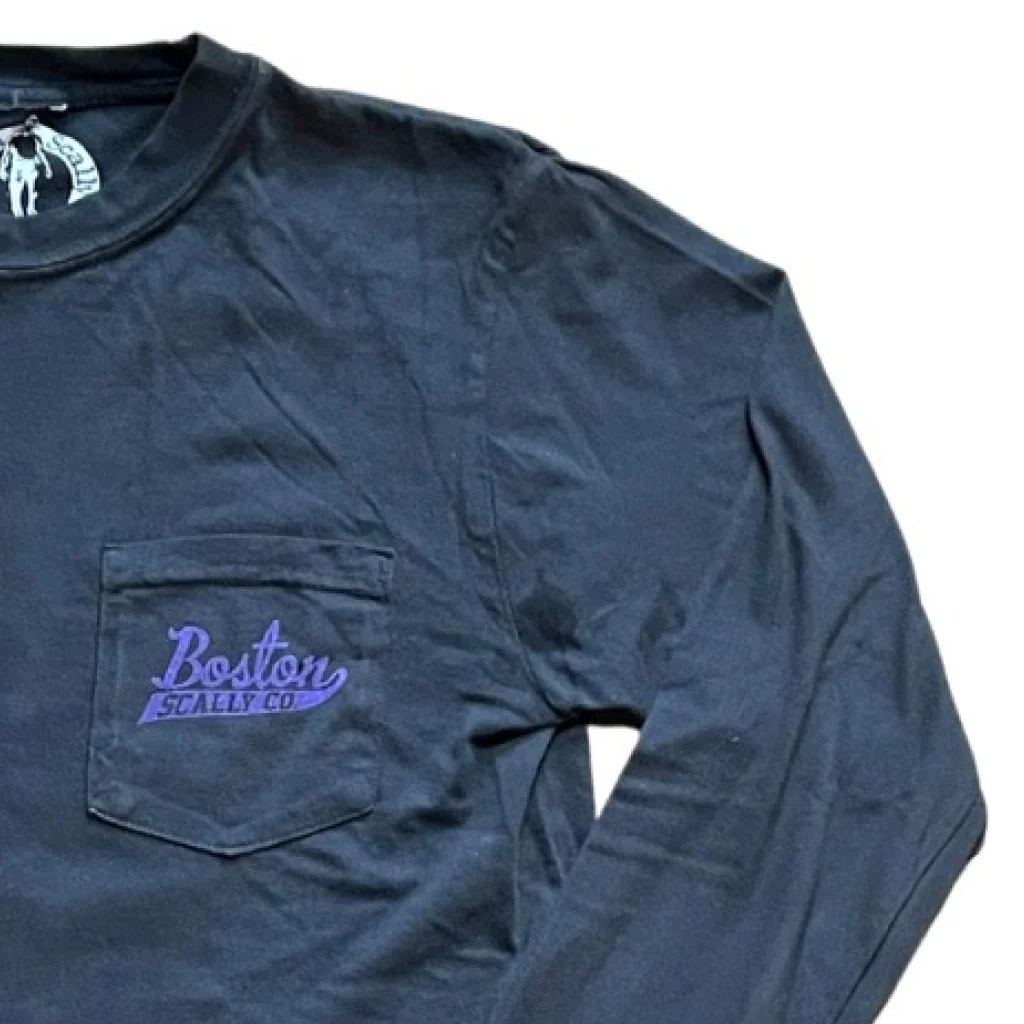 Boston Scally The Violet Rose Long Sleeve Tee T-Shirt - Vintage Black - Image 4